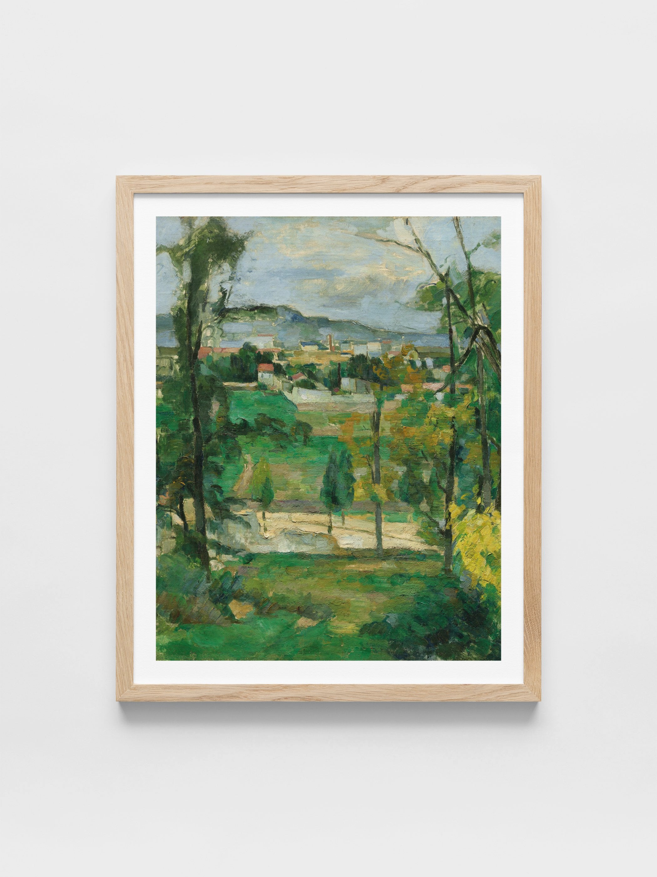 Paul Cezanne - Village behind trees, Ile-de-France