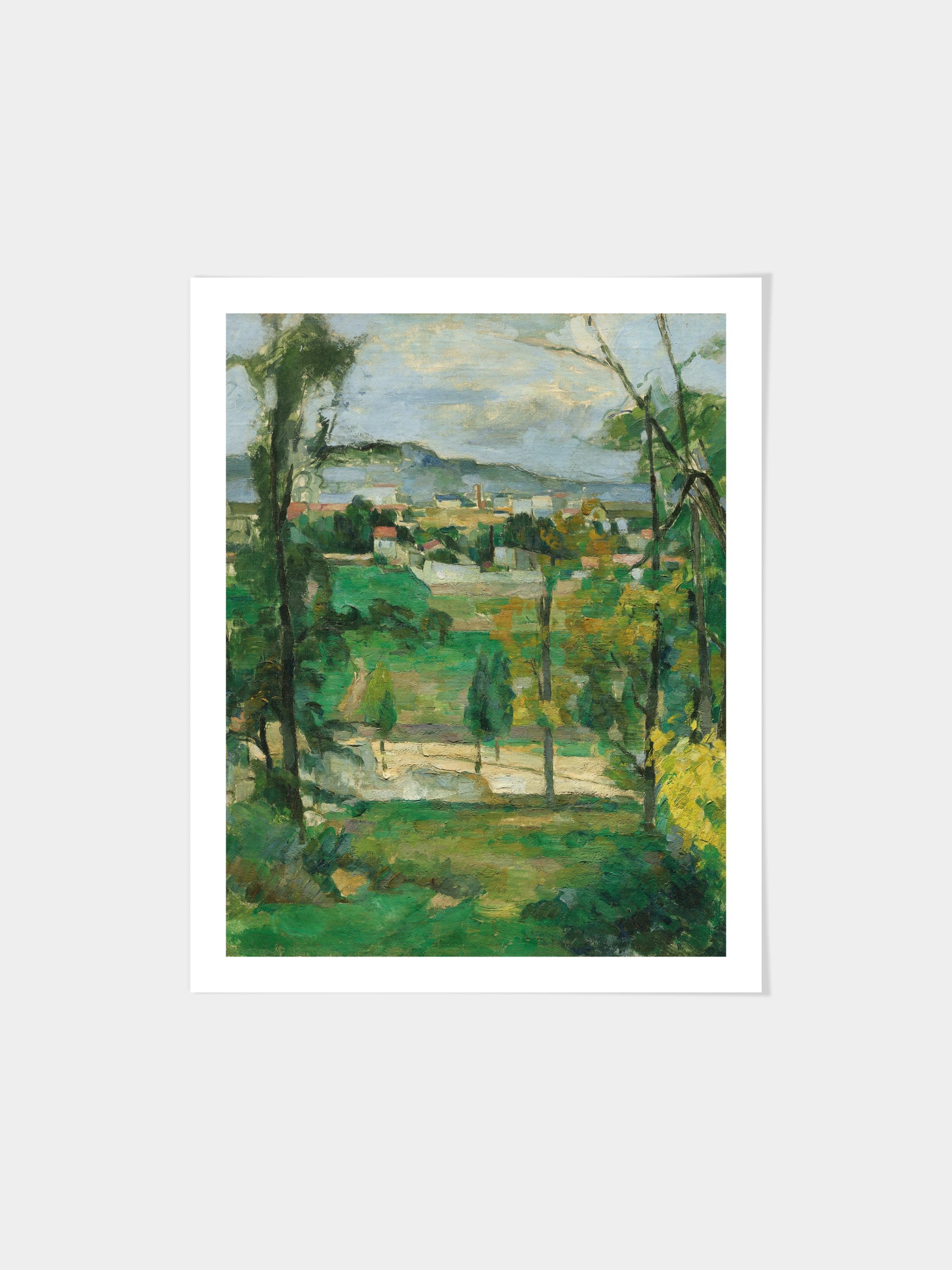 Paul Cezanne - Village behind trees, Ile-de-France
