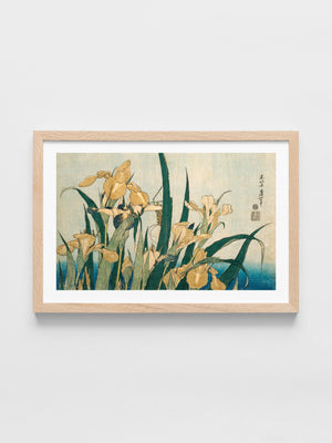 Katsushika Hokusai - Irises with a Grasshopper