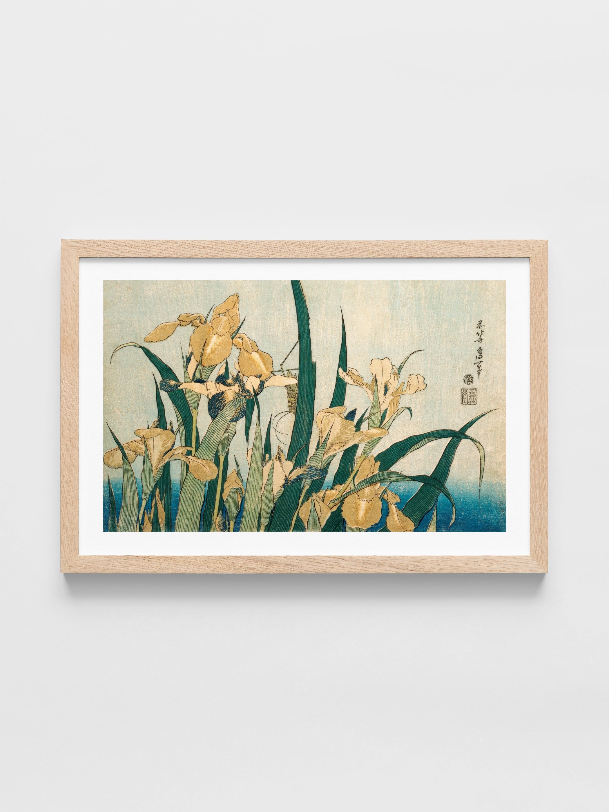 Katsushika Hokusai - Irises with a Grasshopper