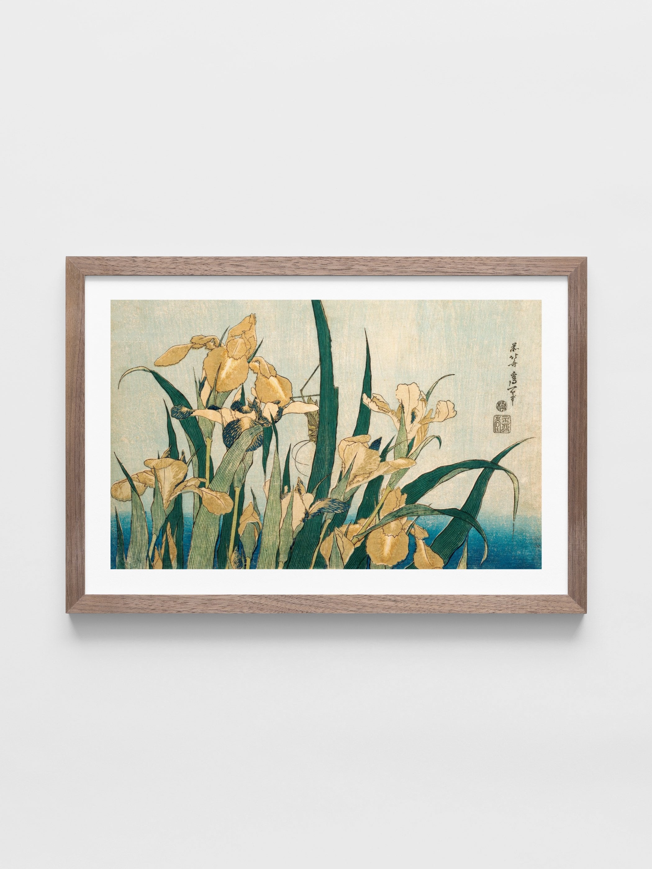 Katsushika Hokusai - Irises with a Grasshopper