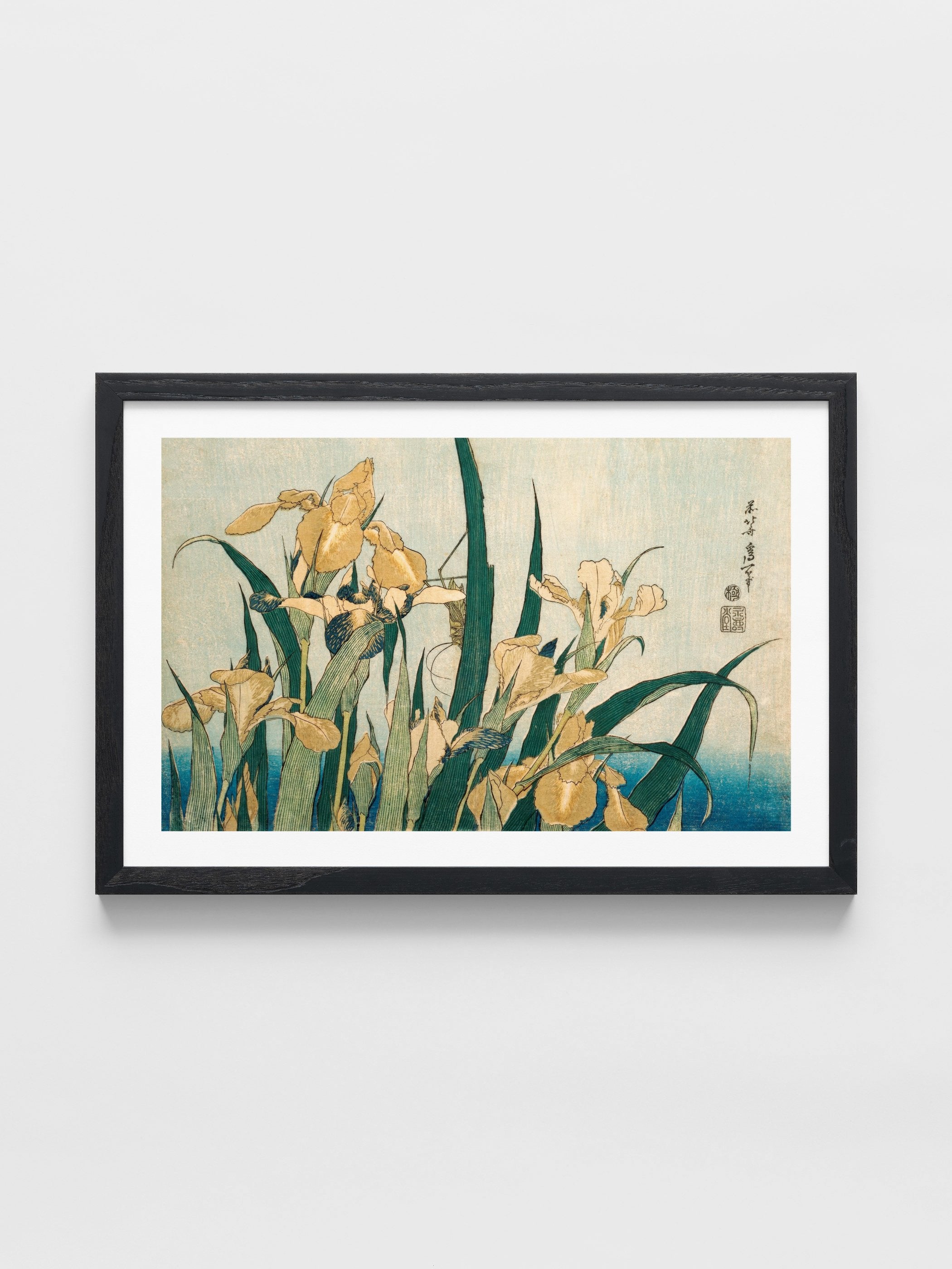 Katsushika Hokusai - Irises with a Grasshopper