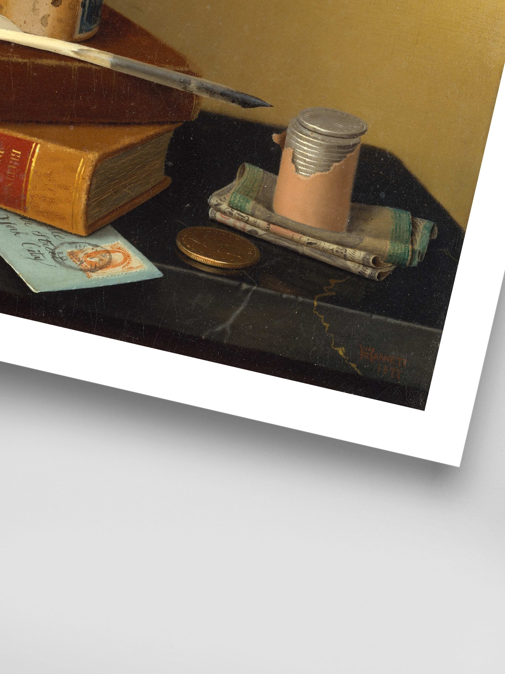 William Michael Harnett - William Michael Harnett - The Banker's Table