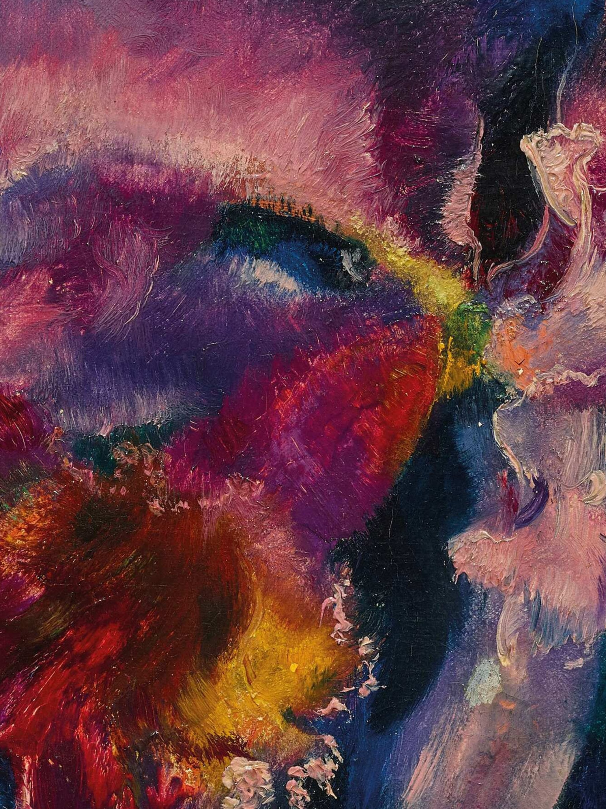 Augusto Giacometti - Orchidee auf blauem Grund
