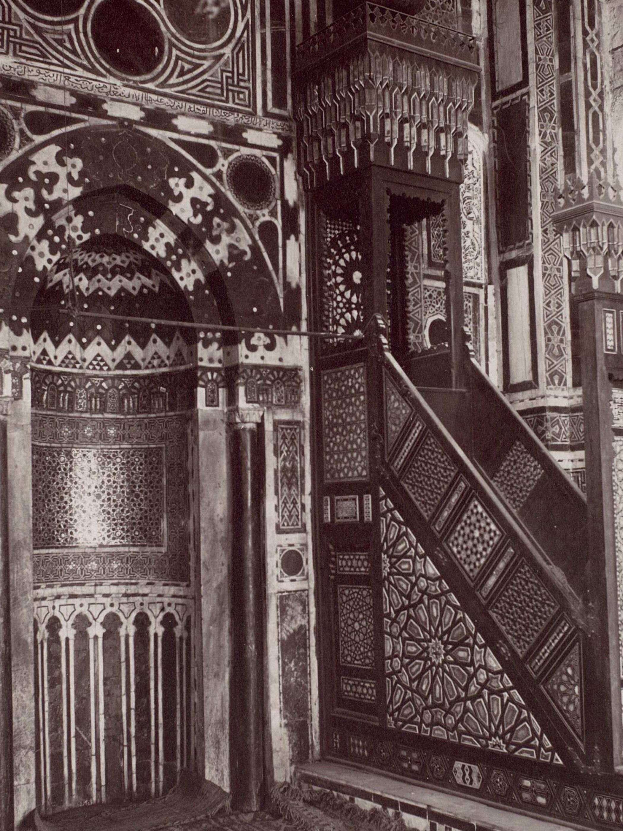 Félix Bonfils - Le Caire - Interieur de la mosquee El Bordei