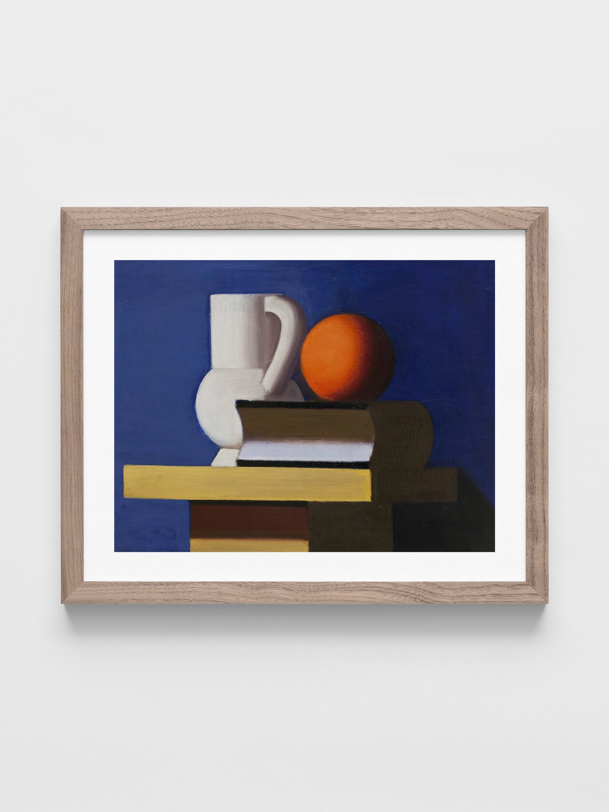 Vilhelm Lundstrøm - Still Life with White Jar, Orange and Book
