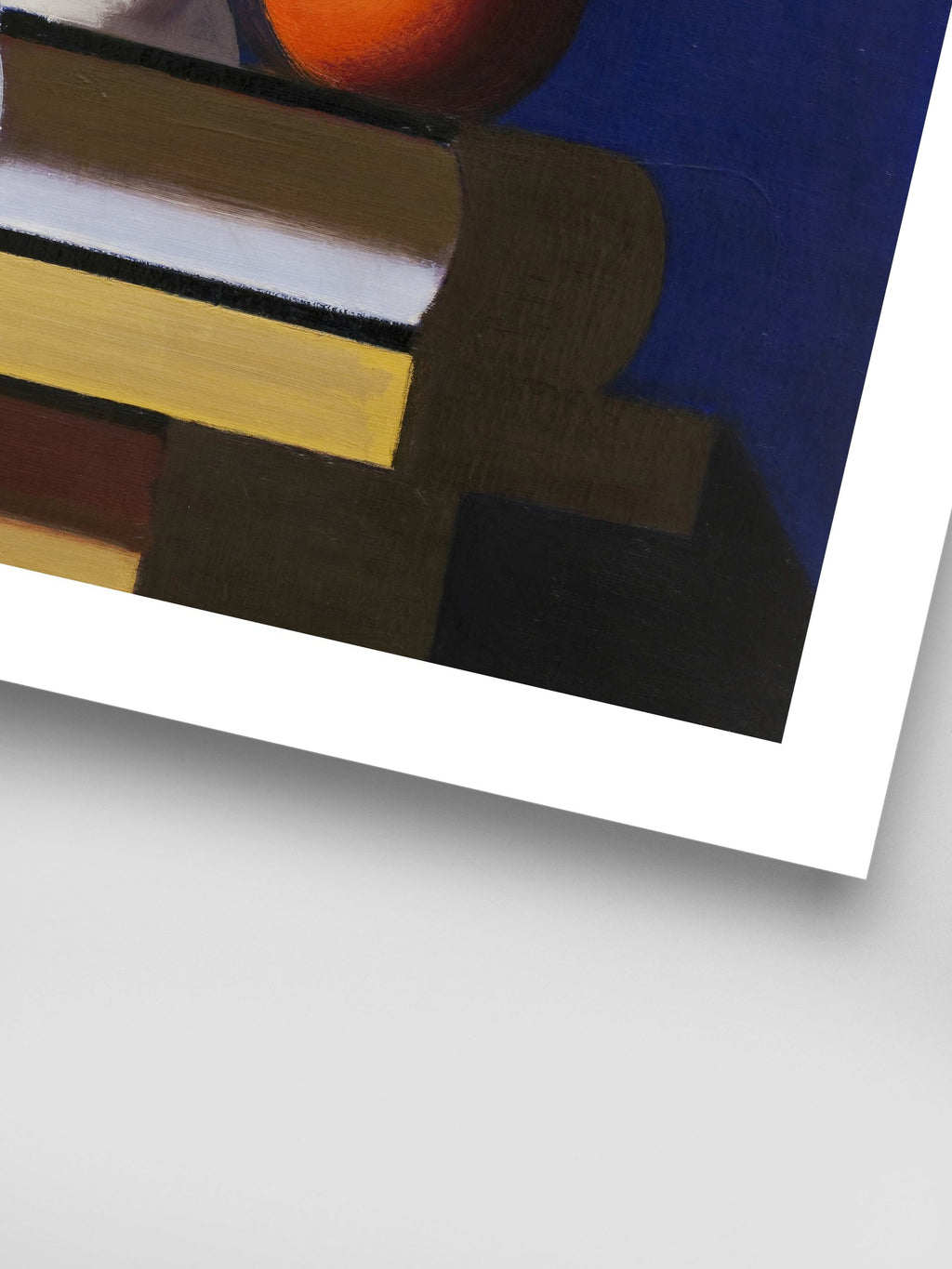 Vilhelm Lundstrøm - Still Life with White Jar, Orange and Book