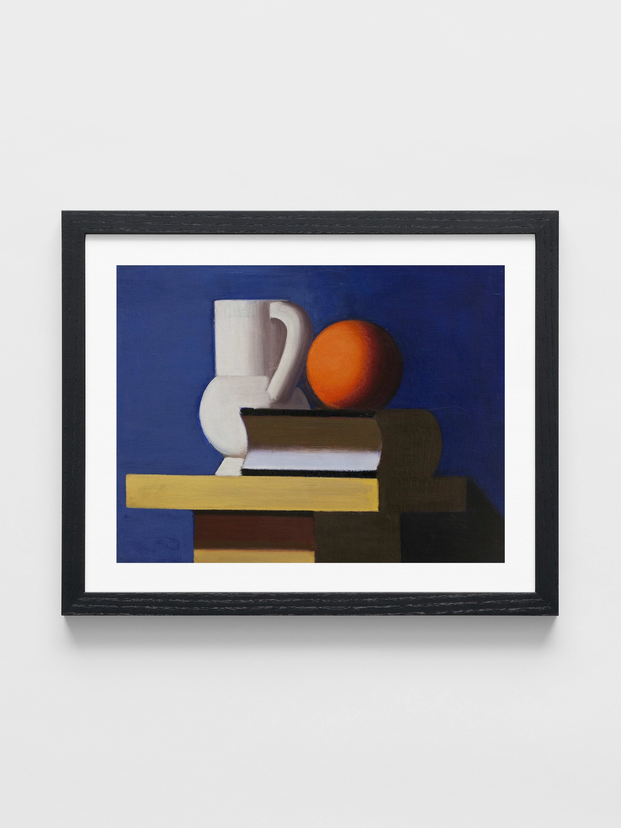 Vilhelm Lundstrøm - Still Life with White Jar, Orange and Book