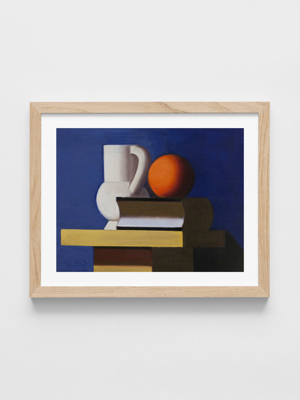 Vilhelm Lundstrøm - Still Life with White Jar, Orange and Book