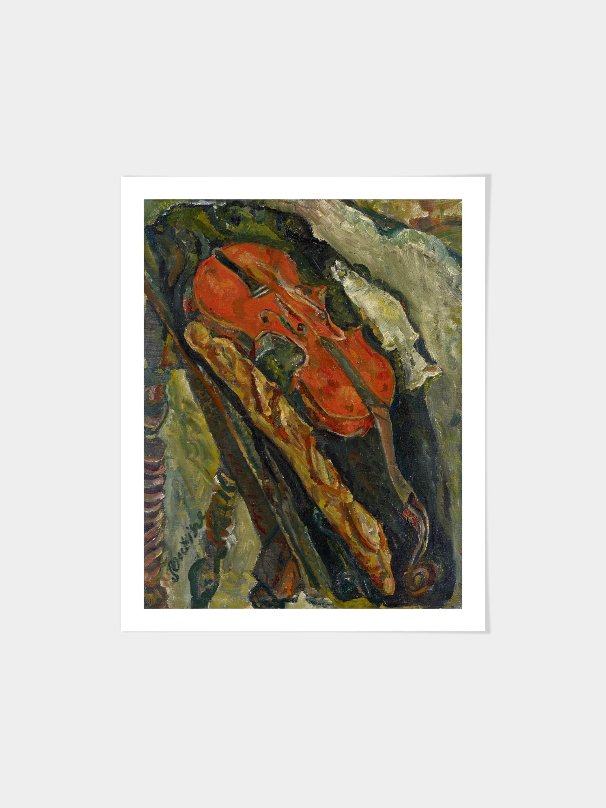 Chaïm Soutine - Still Life with Violin, Bread and Fish