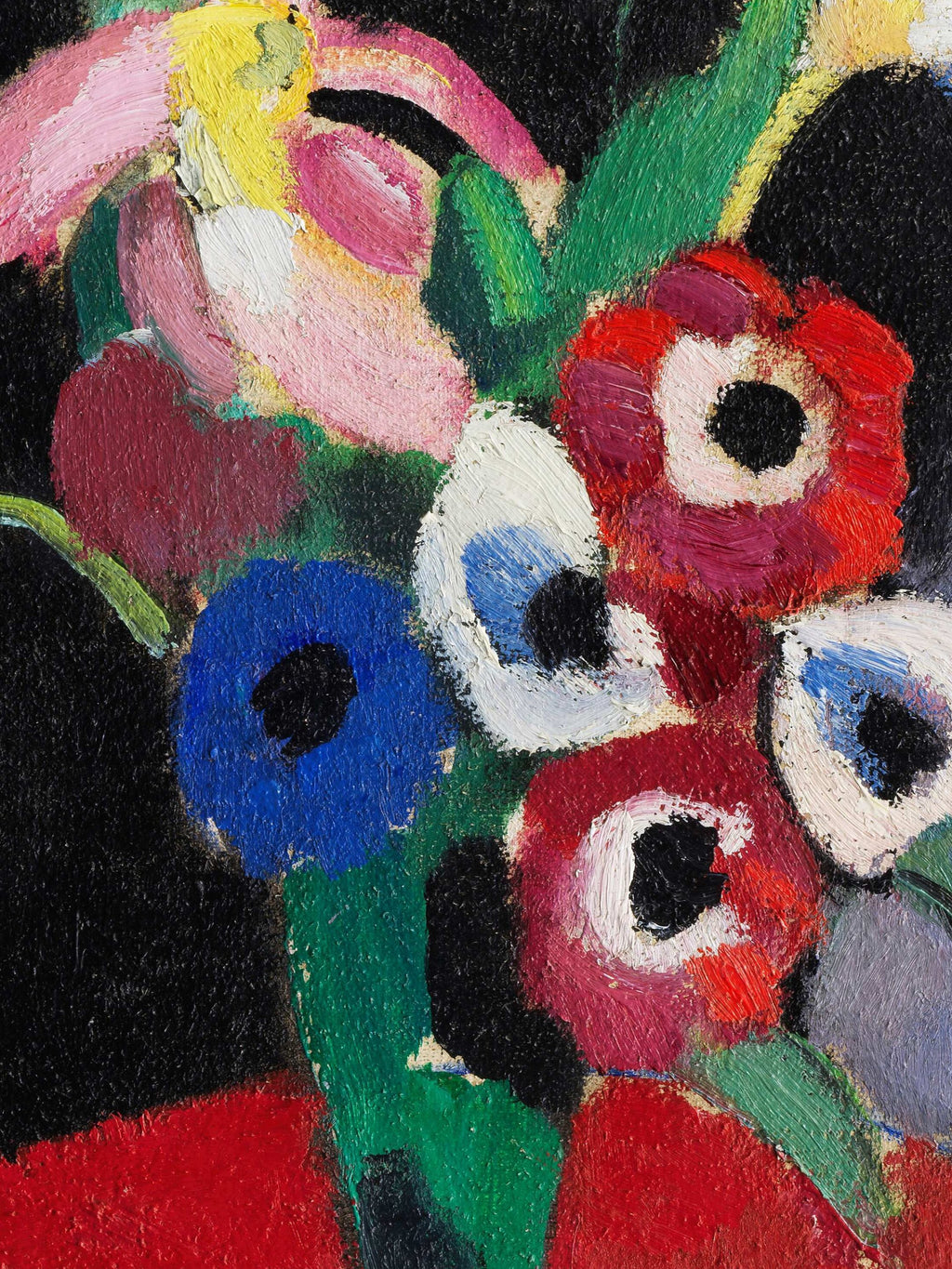 Hermann Stenner - Flower Still Life on a Black Background II