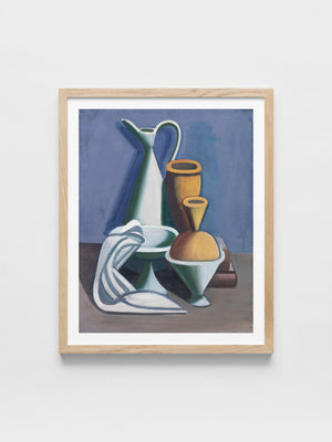 Vilhelm Lundstrøm - Still Life with Water Jug, Towel and Jars