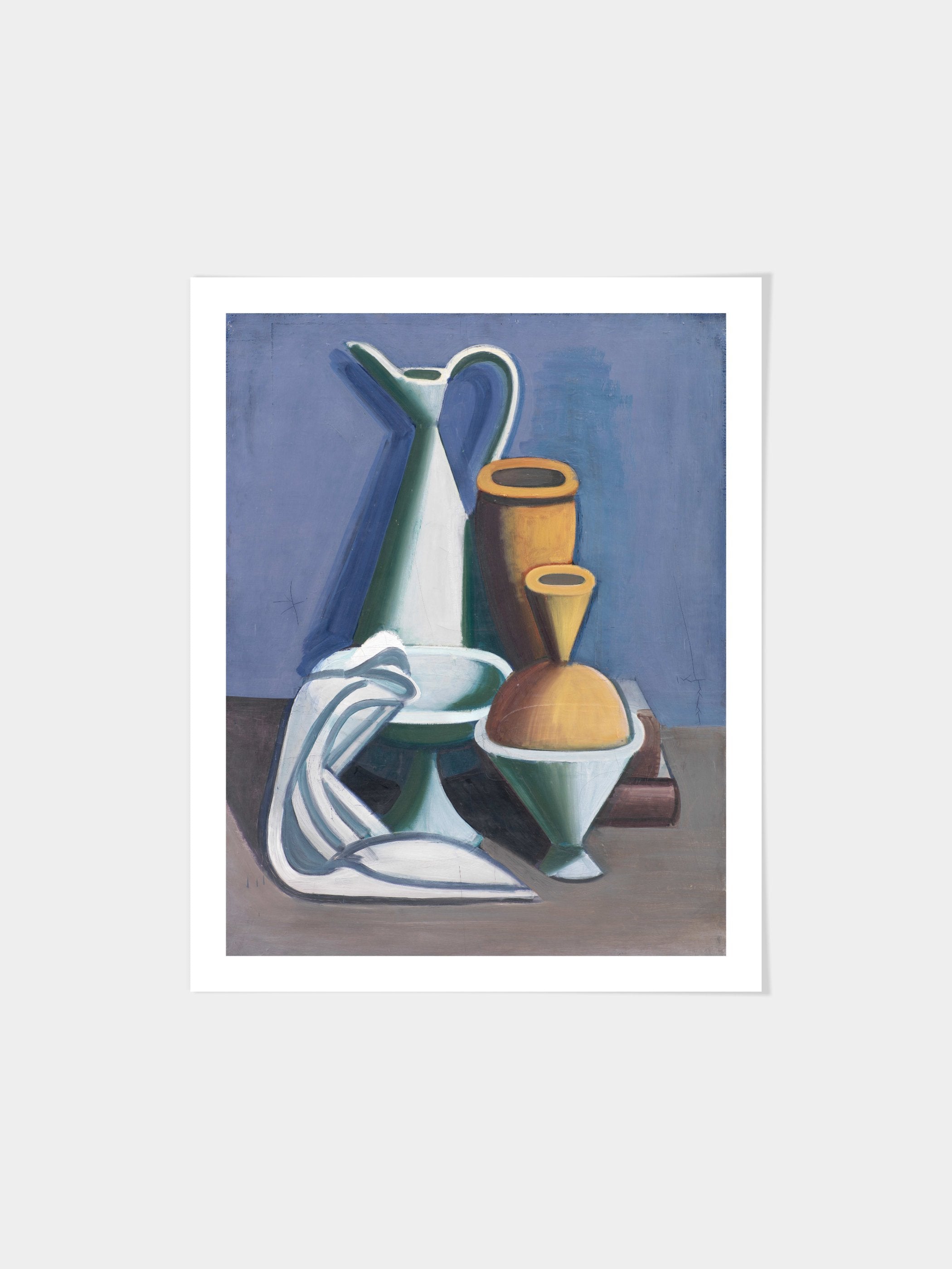 Vilhelm Lundstrøm - Still Life with Water Jug, Towel and Jars