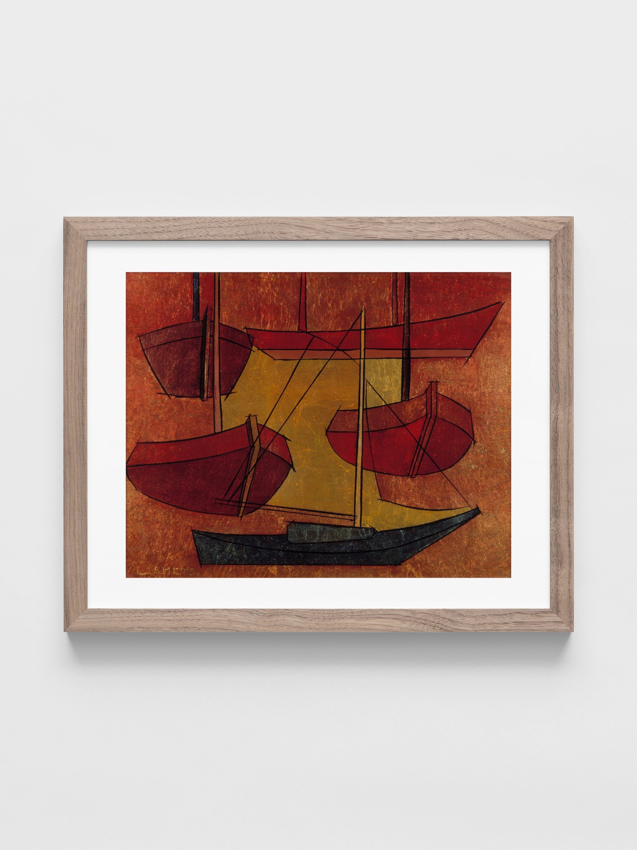 Léon Smets - Fishing boats in a harbor