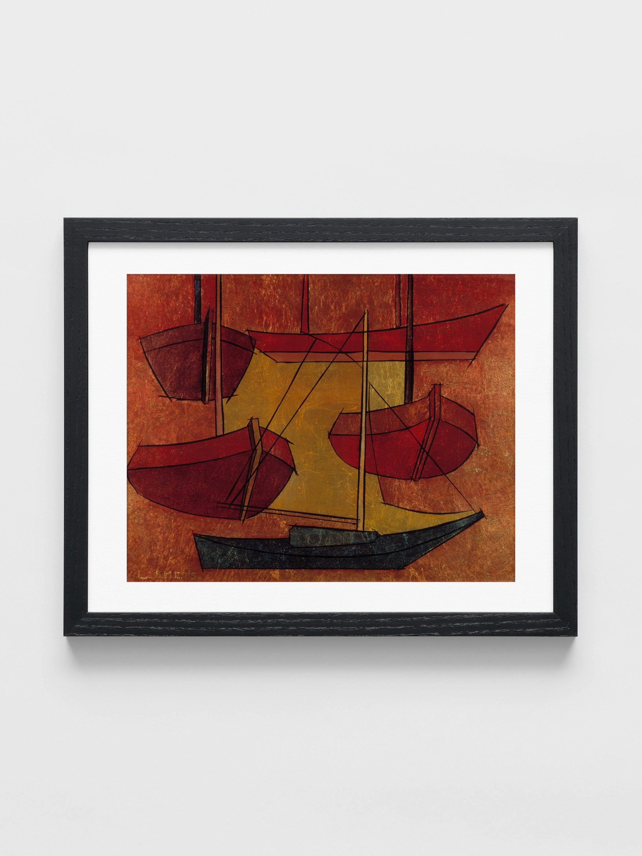 Léon Smets - Fishing boats in a harbor