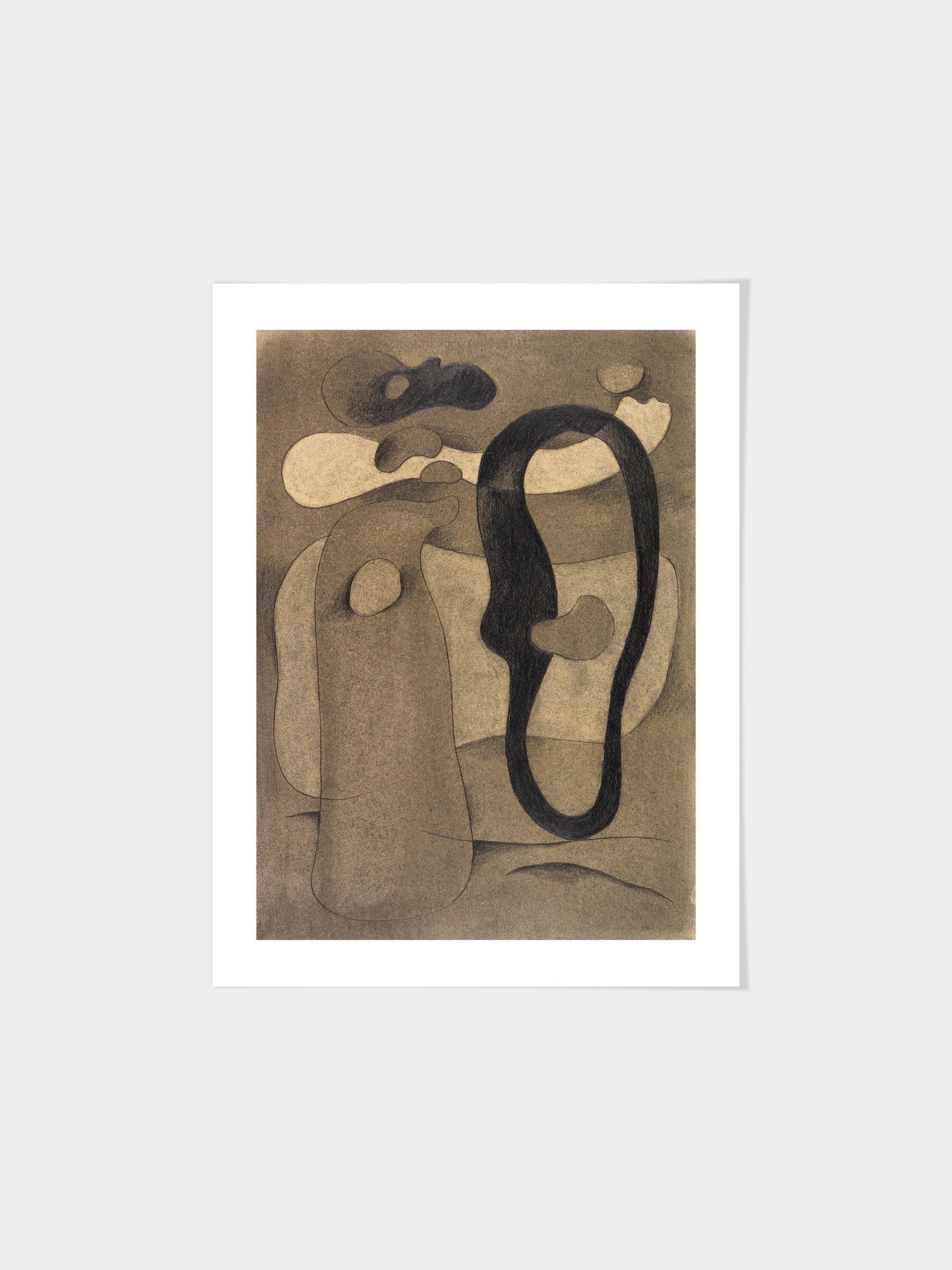 Willi Baumeister - Figur mit dunkler Form