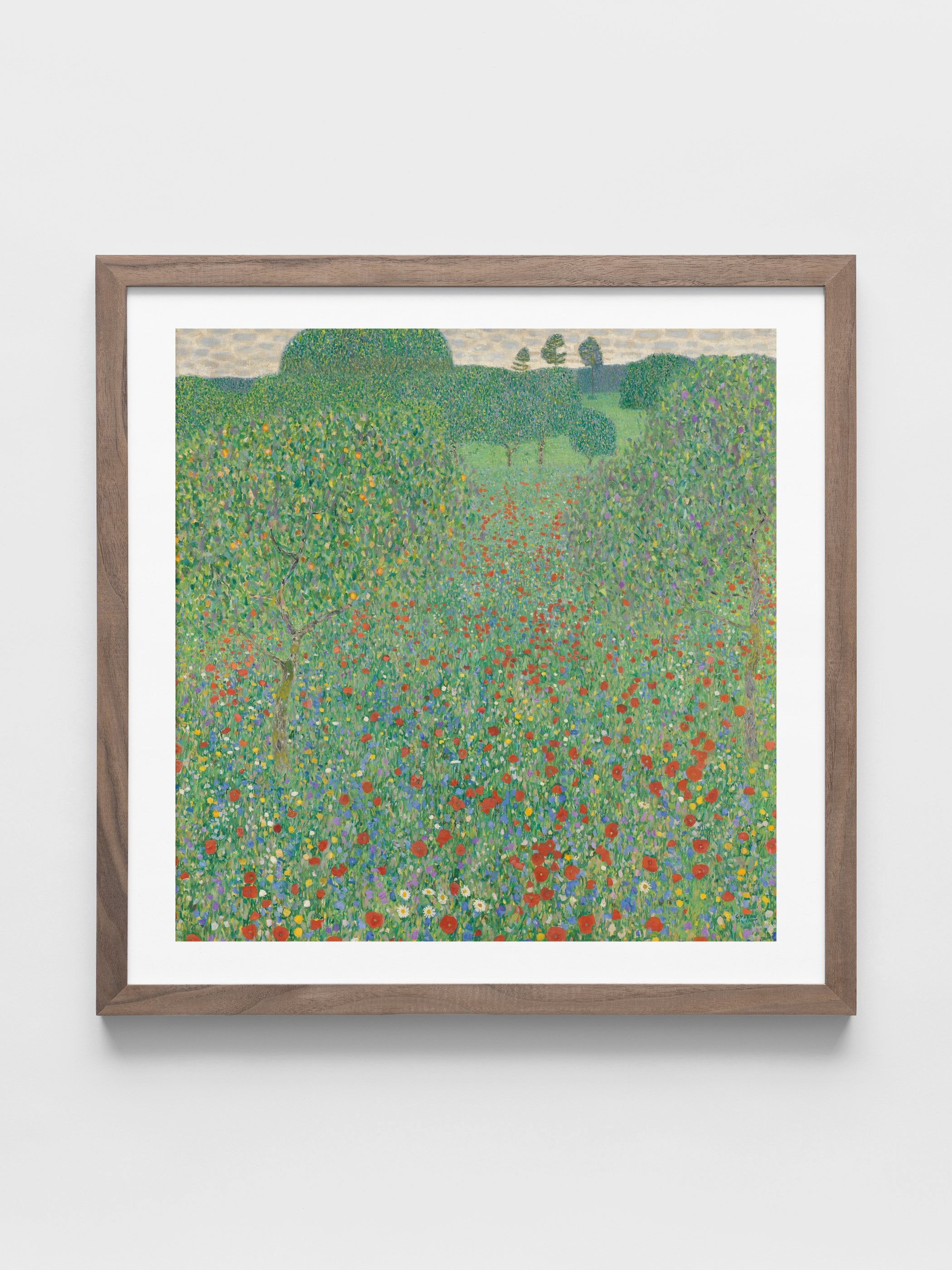 Gustav Klimt - Blühender Mohn Mohnwiese