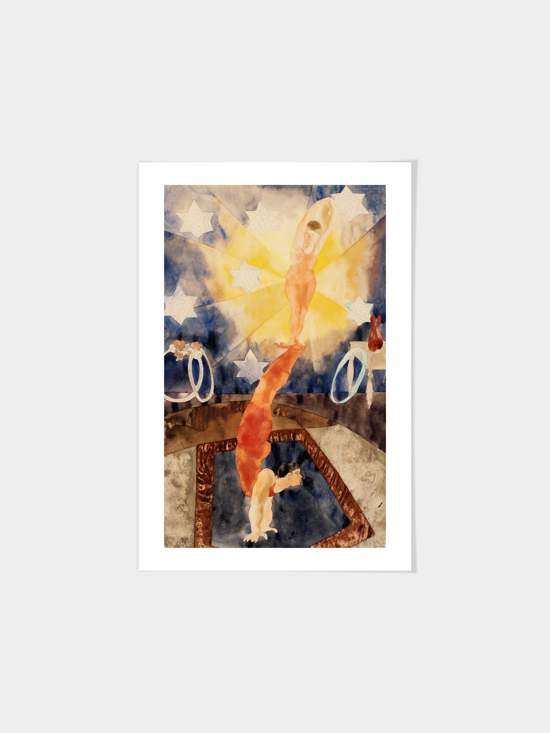 Charles Demuth - Two Acrobats in Red Tights