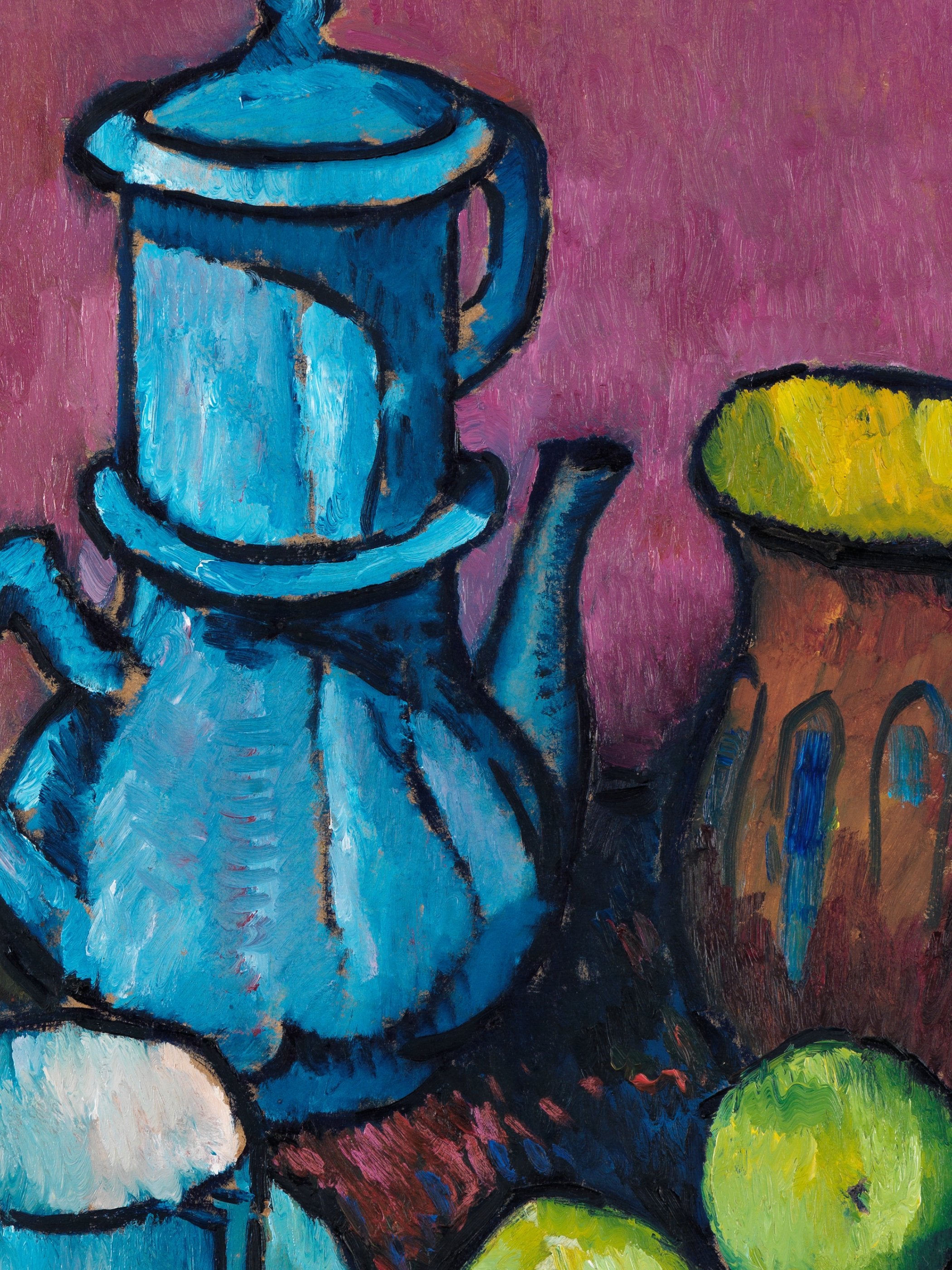 Alexander Kanoldt - Still life with coffee tableware and apples