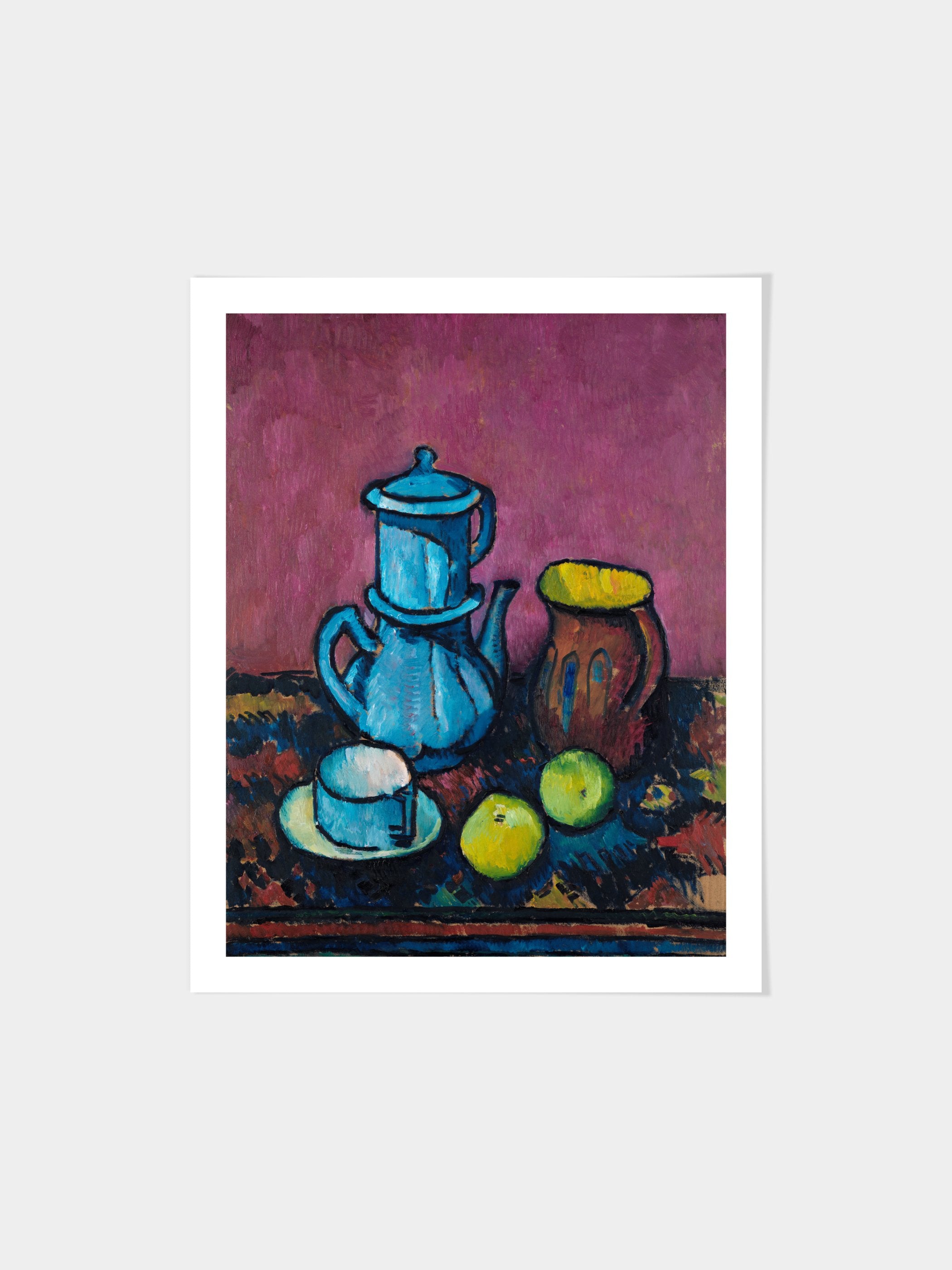 Alexander Kanoldt - Still life with coffee tableware and apples
