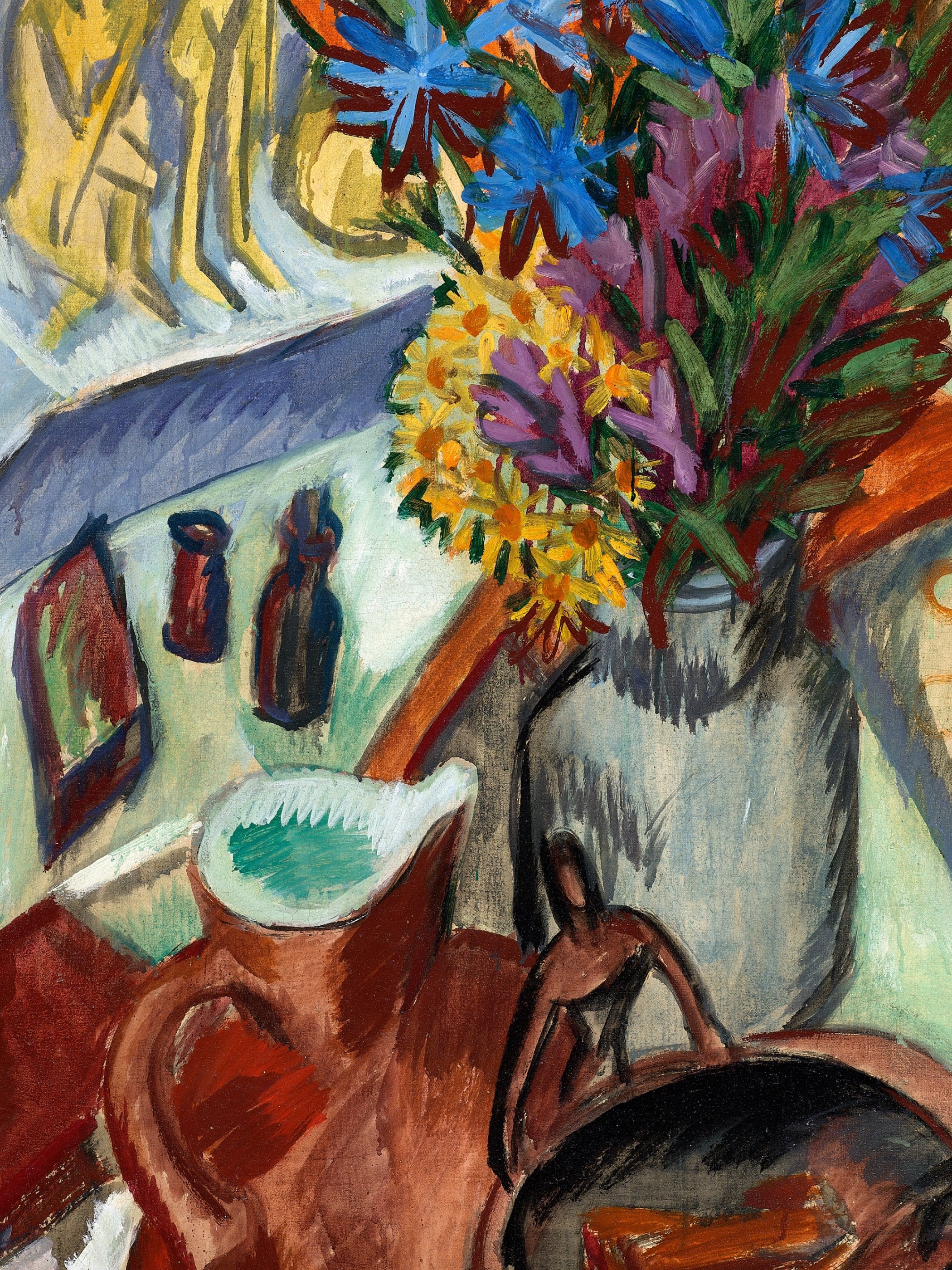 Ernst Ludwig Kirchner - Still Life with Jug and African Bowl