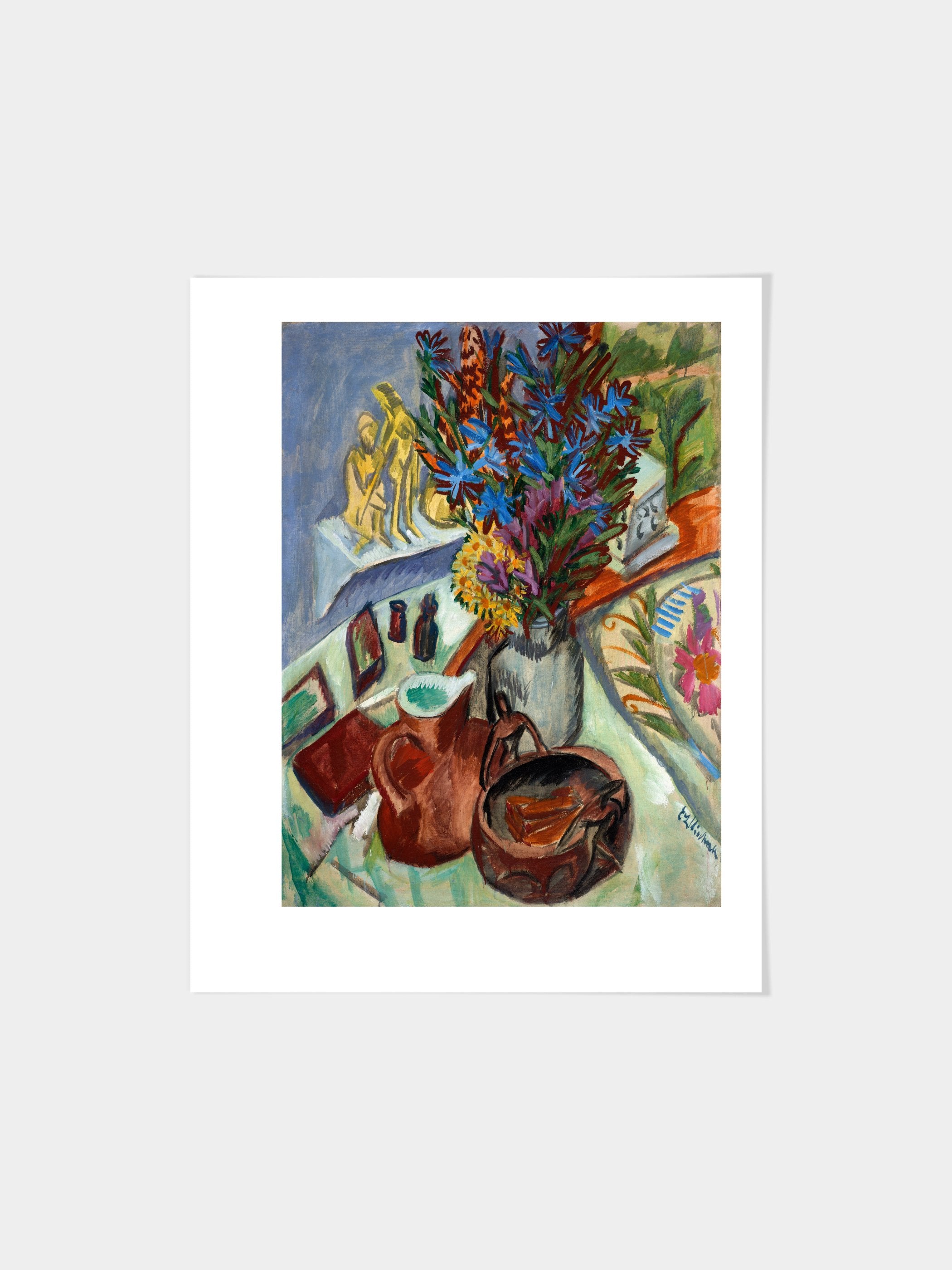 Ernst Ludwig Kirchner - Still Life with Jug and African Bowl