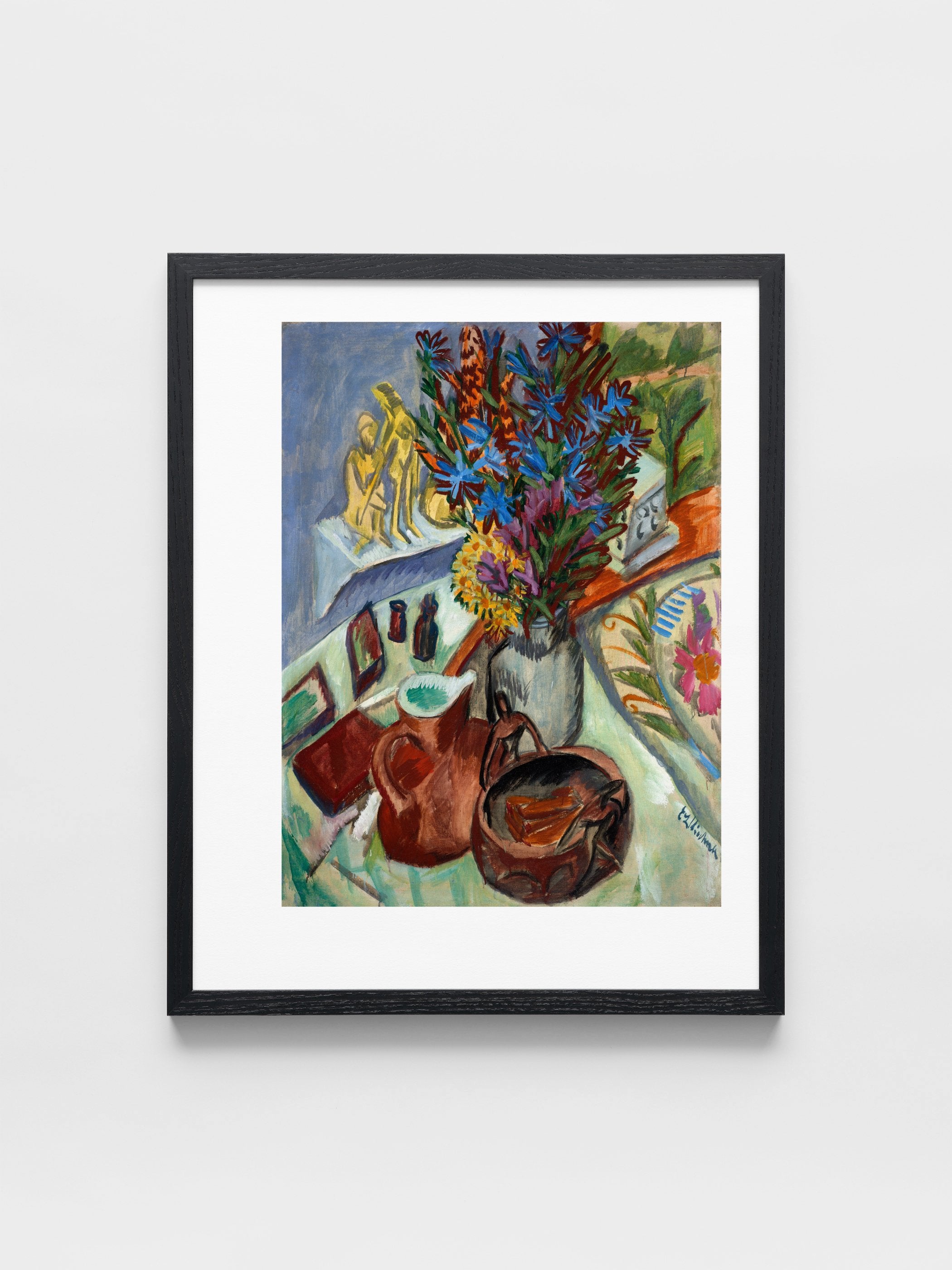 Ernst Ludwig Kirchner - Still Life with Jug and African Bowl