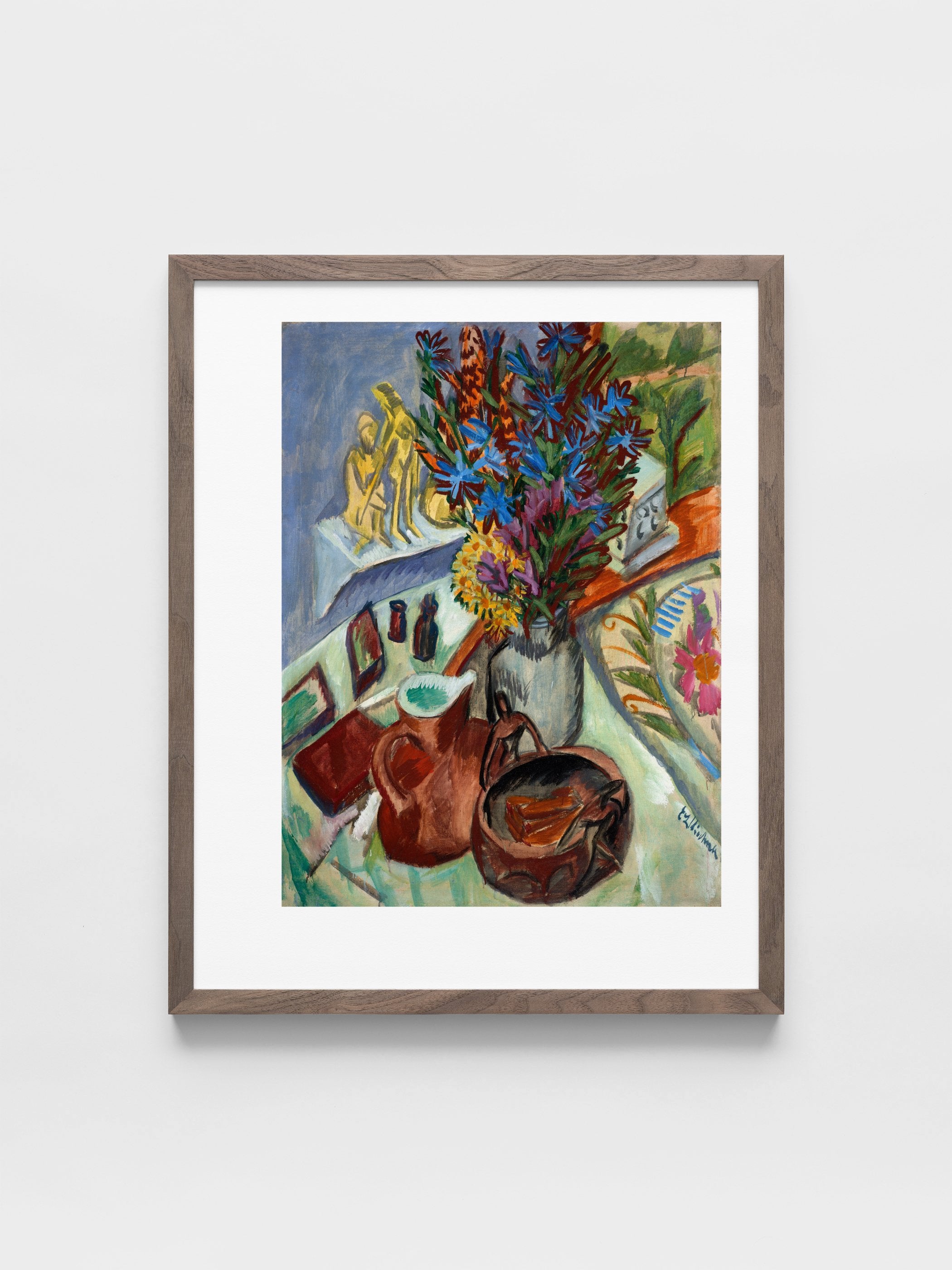 Ernst Ludwig Kirchner - Still Life with Jug and African Bowl
