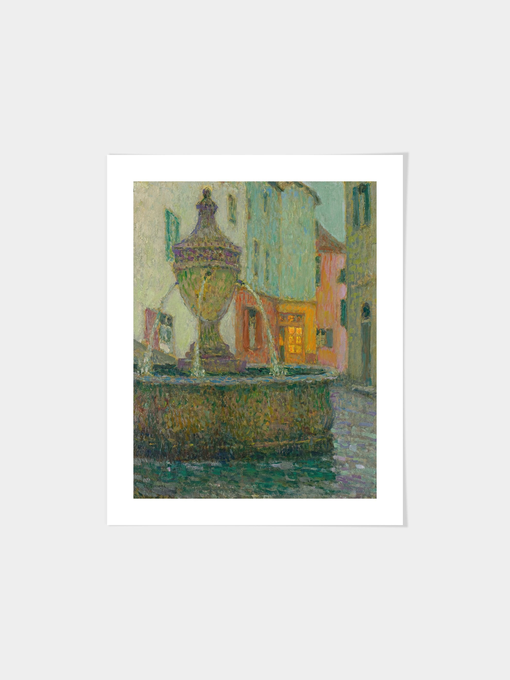 Henri Le Sidaner - La Fontaine, Saint-Paul De Vence