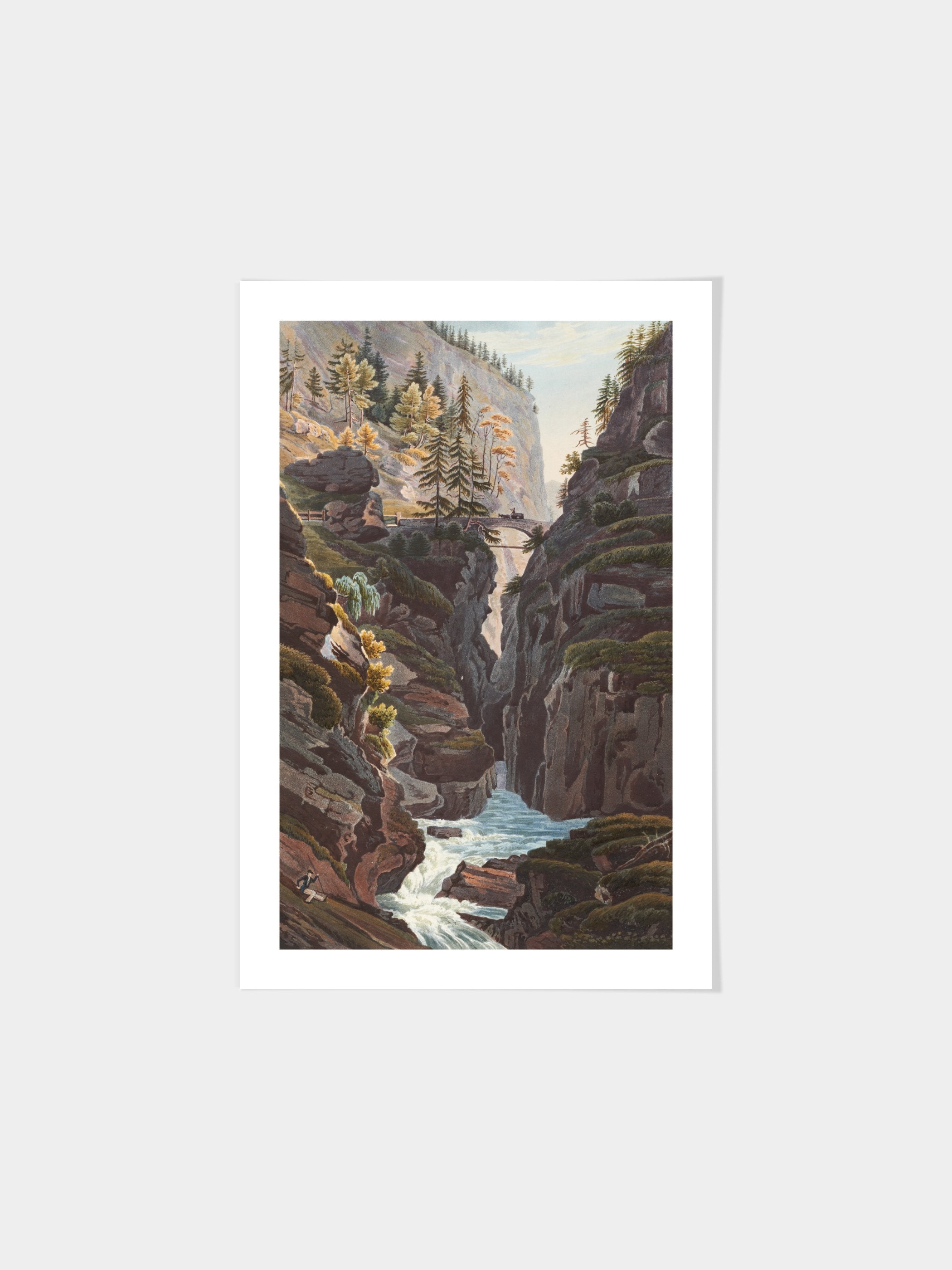Johann Ludwig Bleuler - Le pont du milieu de la Via Mala
