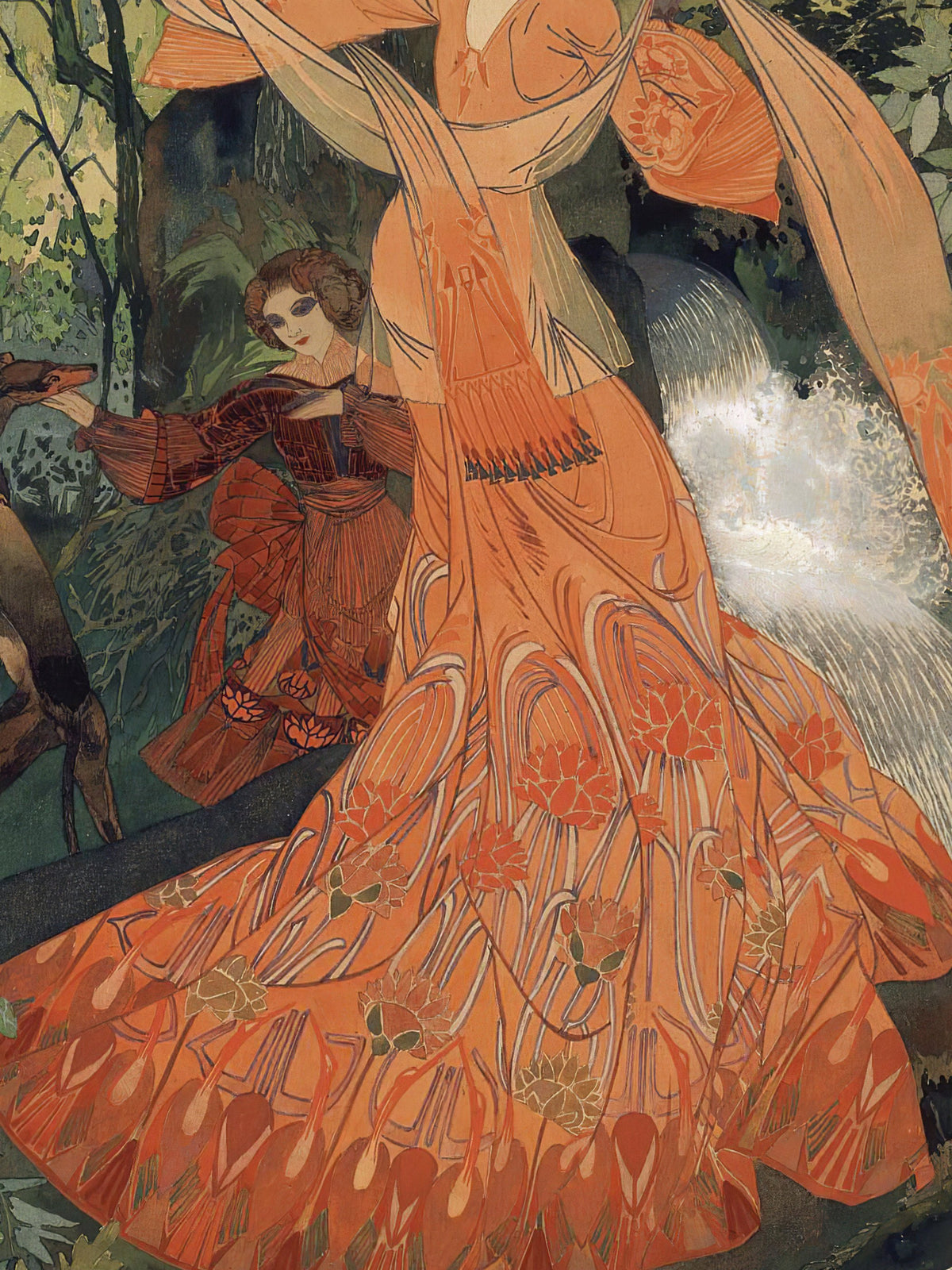 Georges de Feure - Elegante Pres D’une Source