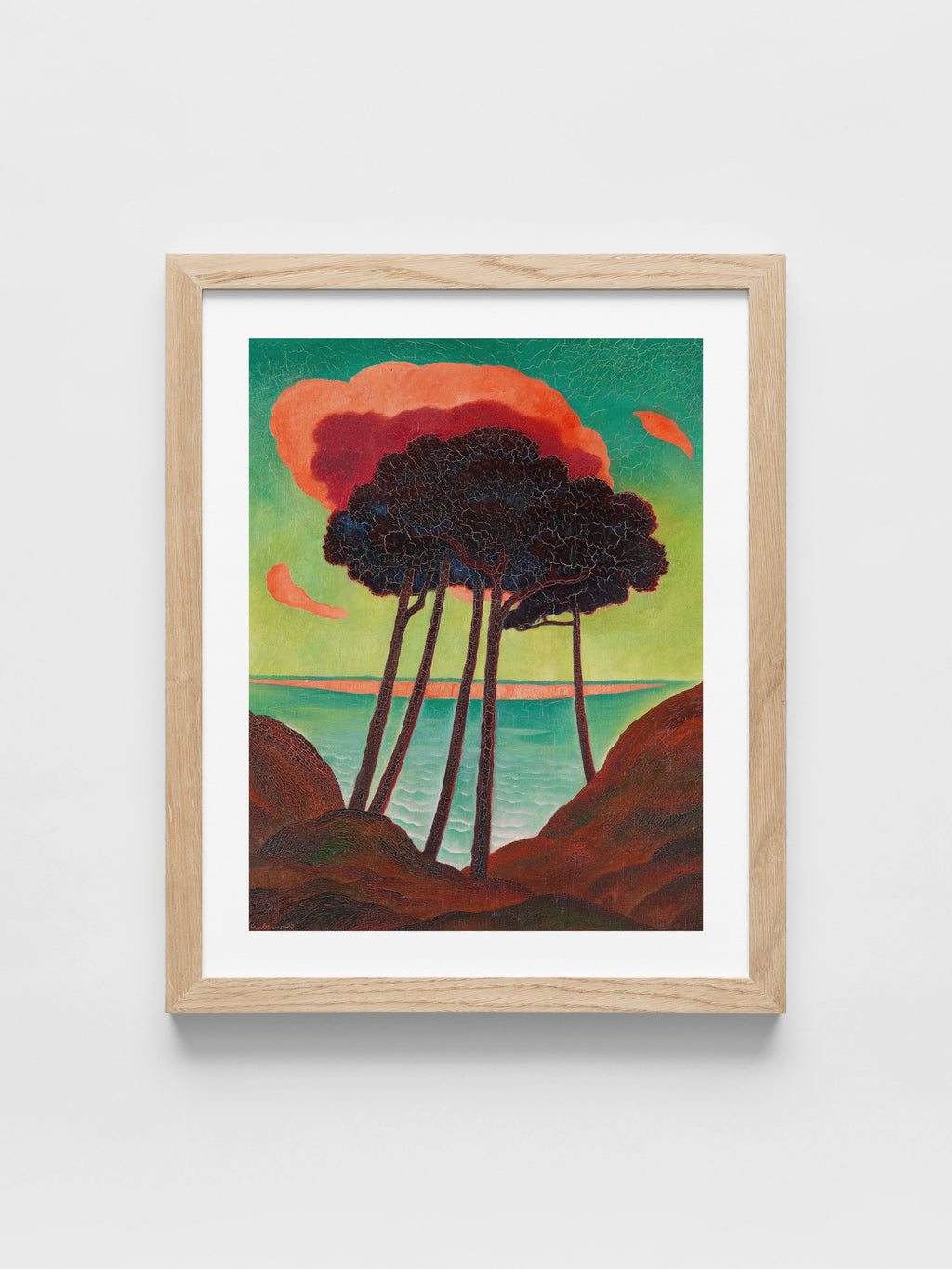 Gustav Wunderwald - Kiefern mit roter Wolke