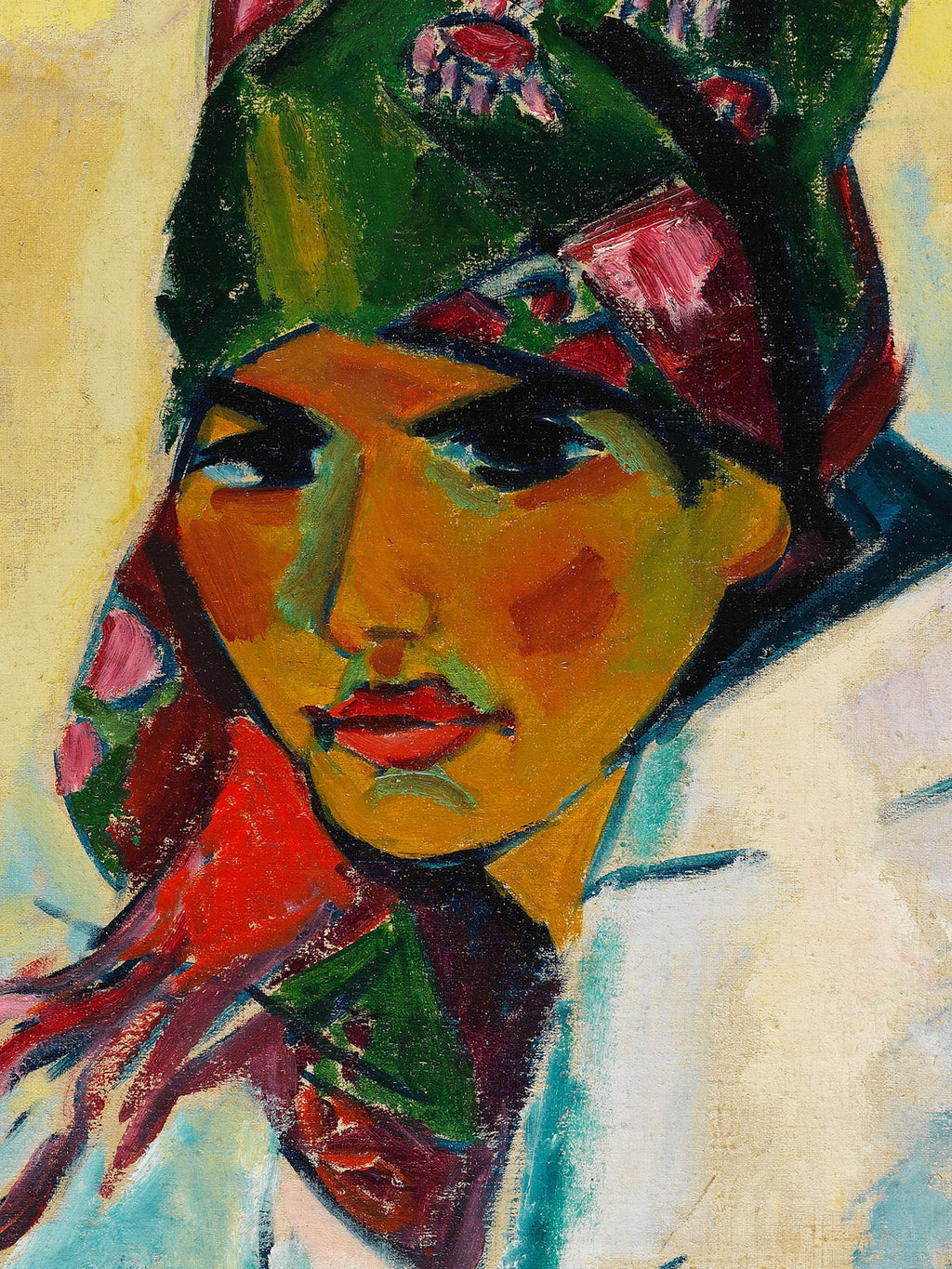 Hermann Max Pechstein - Lotte with Headscarf