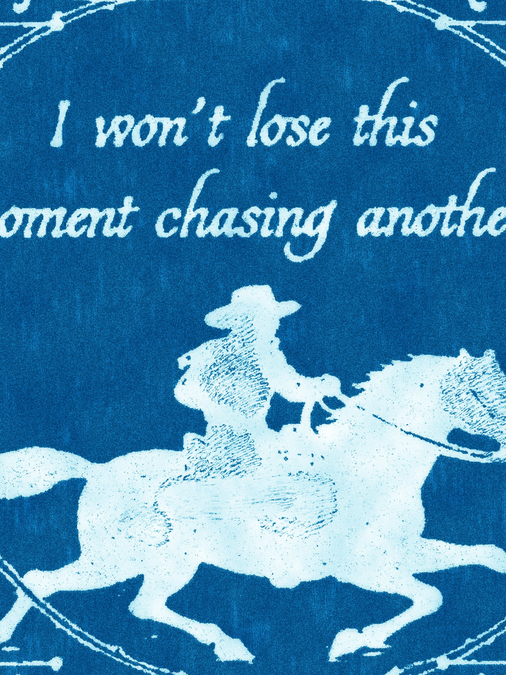 I won't lose this moment chasing another
