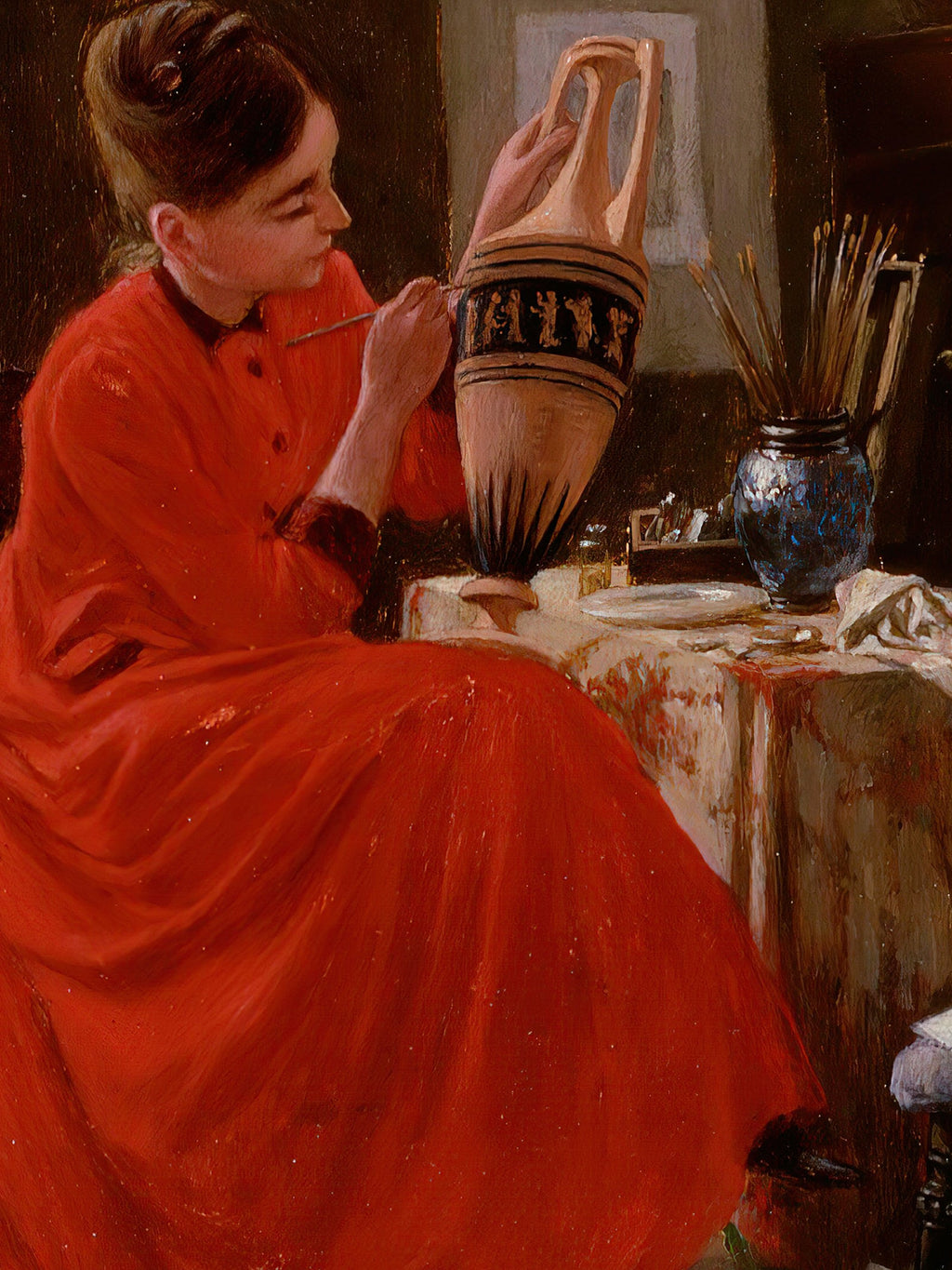 Interior With Vase Painter
