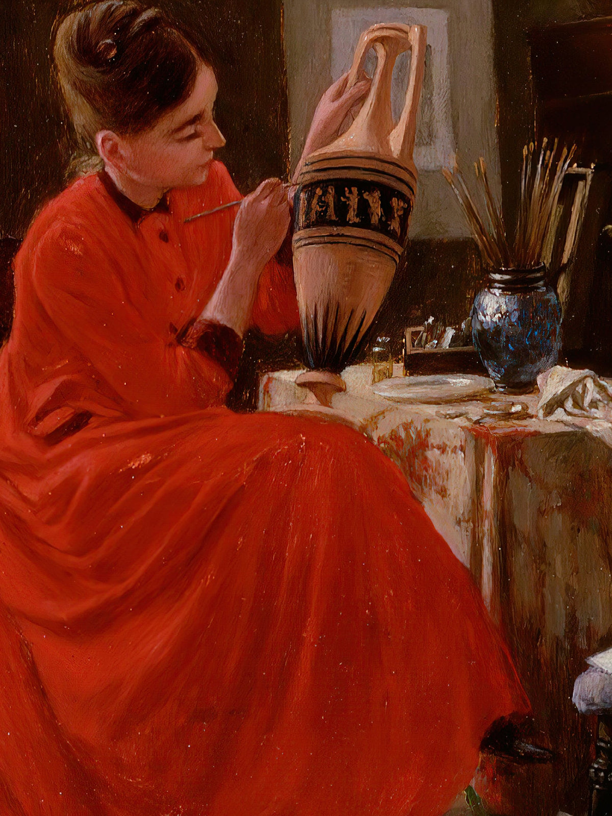 Interior With Vase Painter