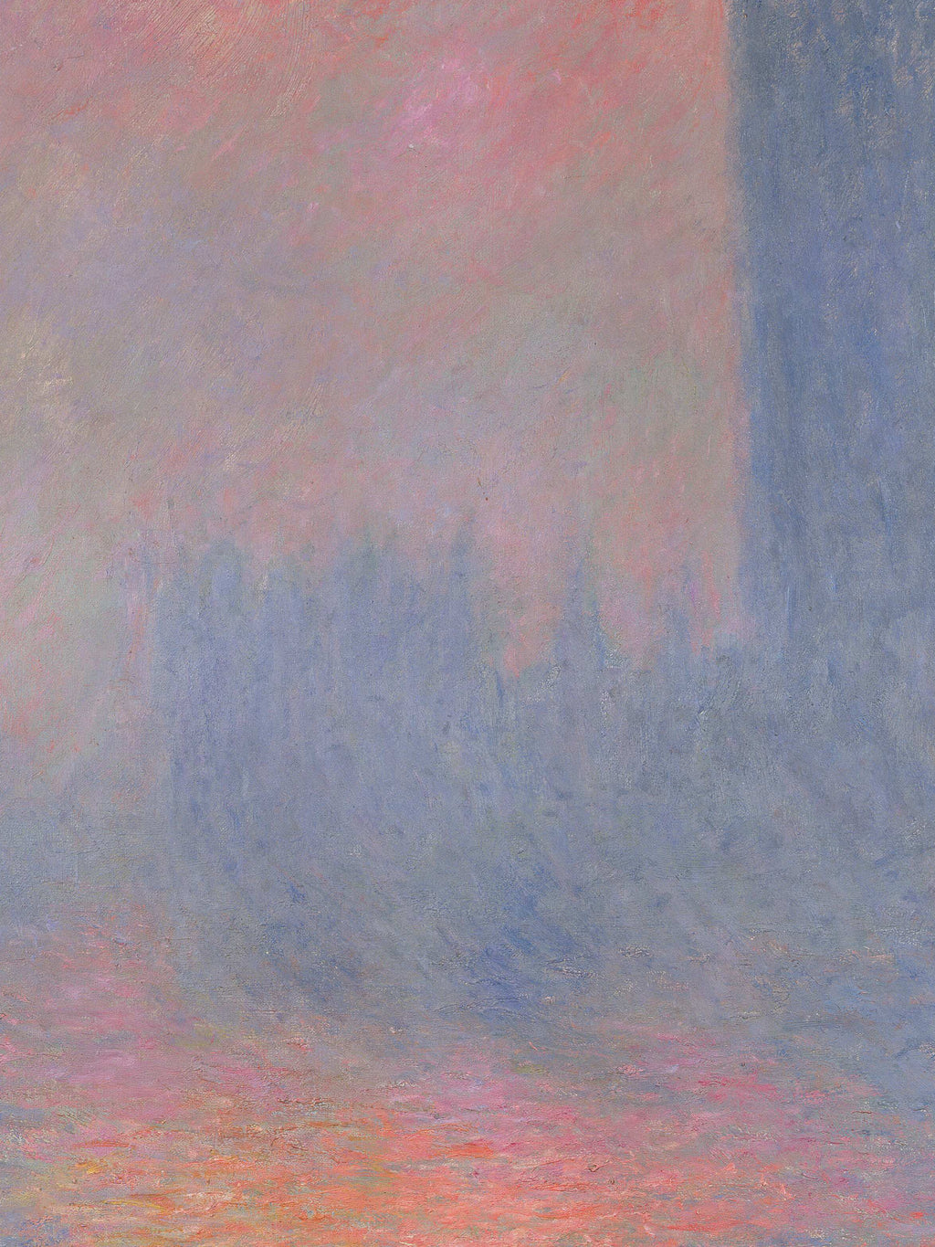 Claude Monet - The Houses of Parliament, London, with the sun breaking through the fog