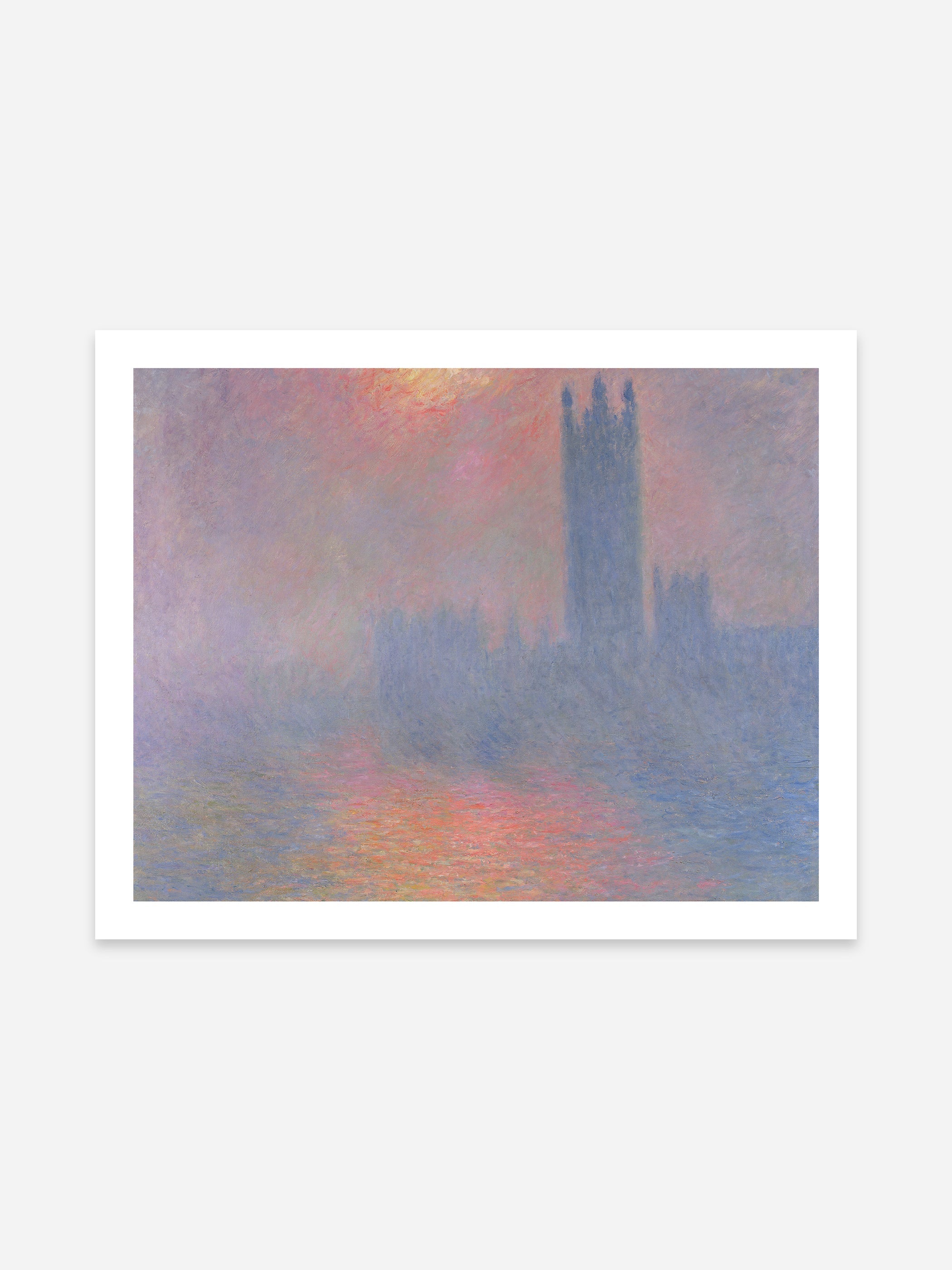 Claude Monet - The Houses of Parliament, London, with the sun breaking through the fog