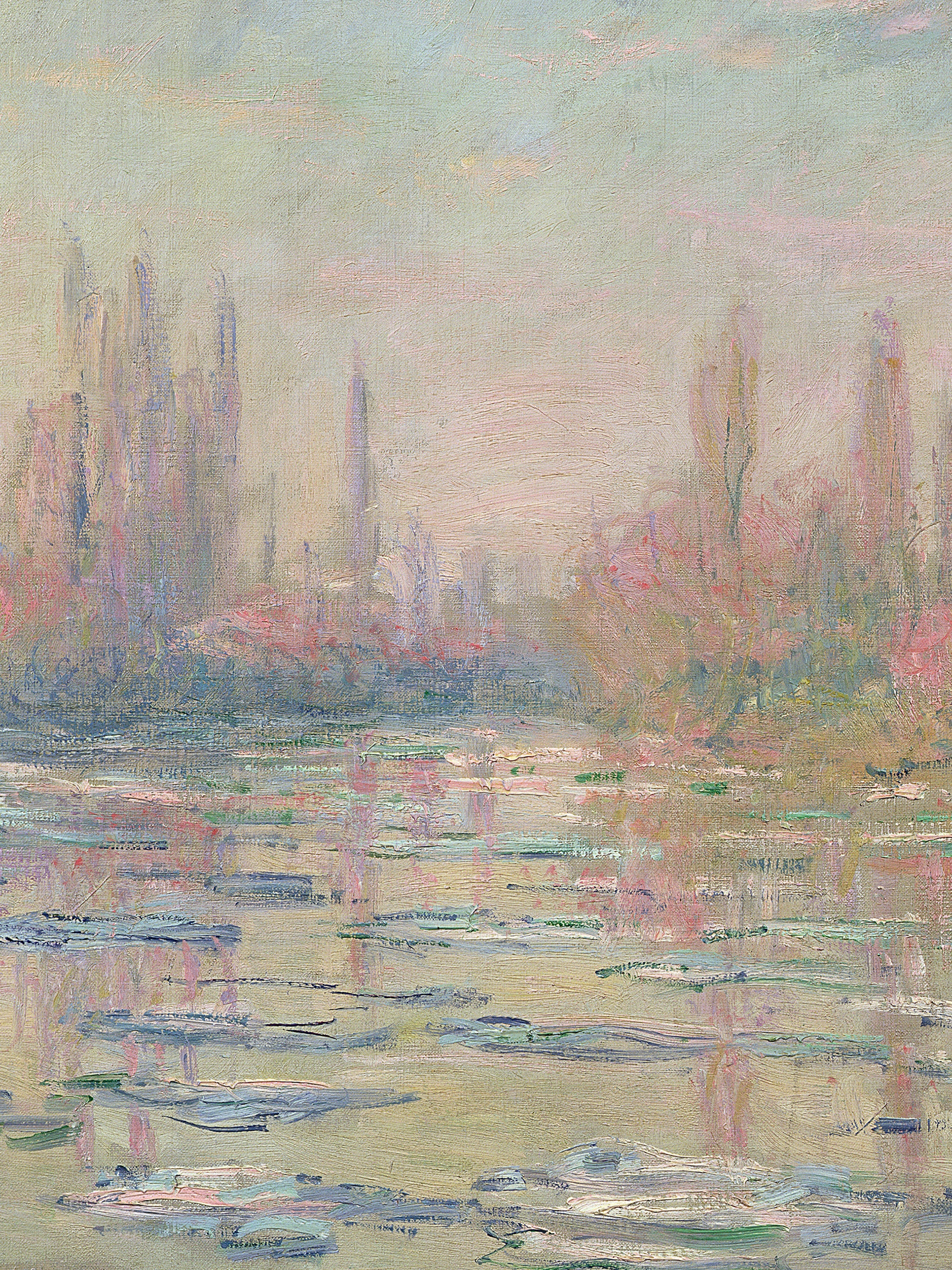 Claude Monet - The Thaw on the Seine, near Vetheuil, France