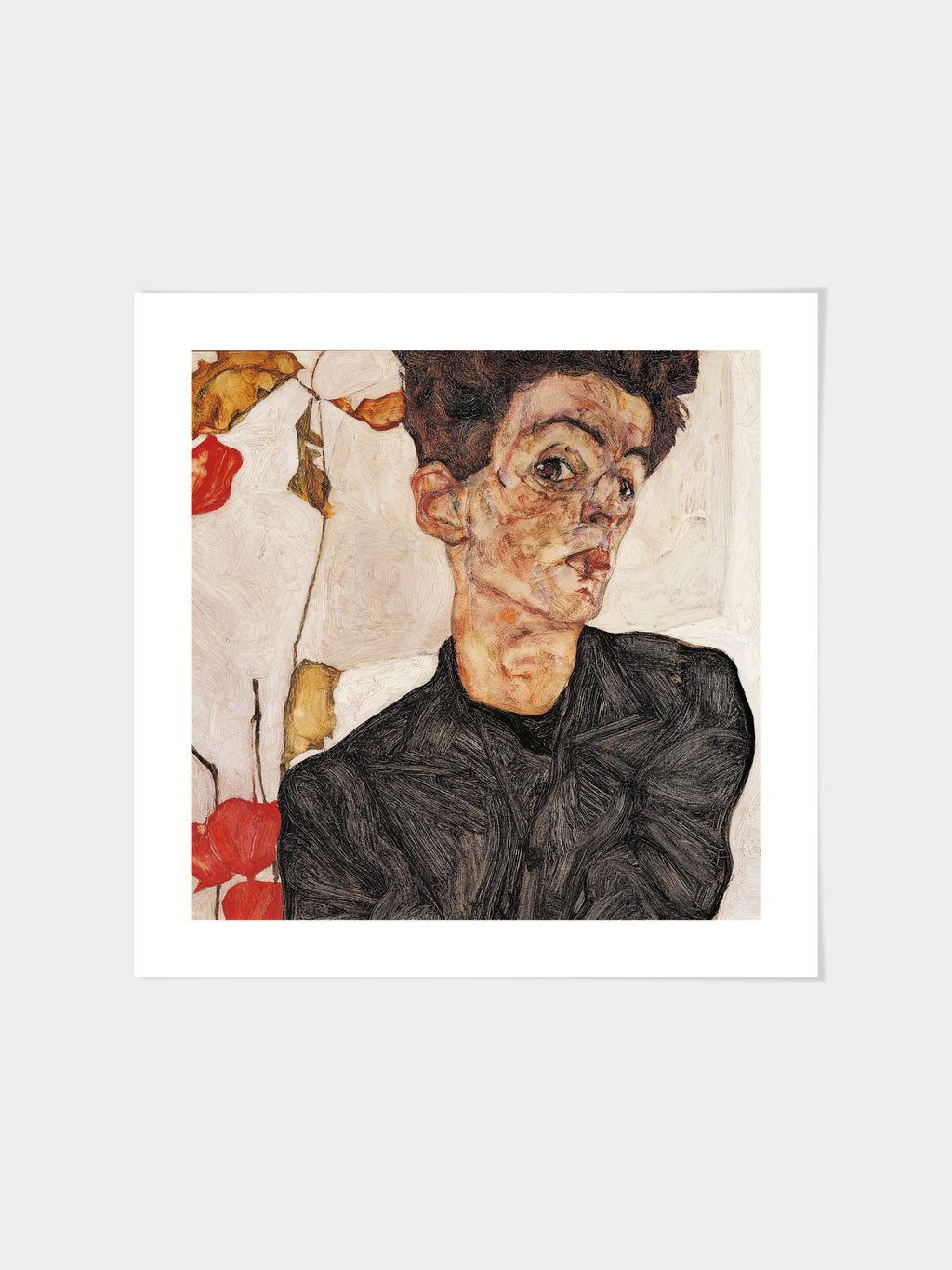 Egon Schiele - Self-Portrait with Fruit