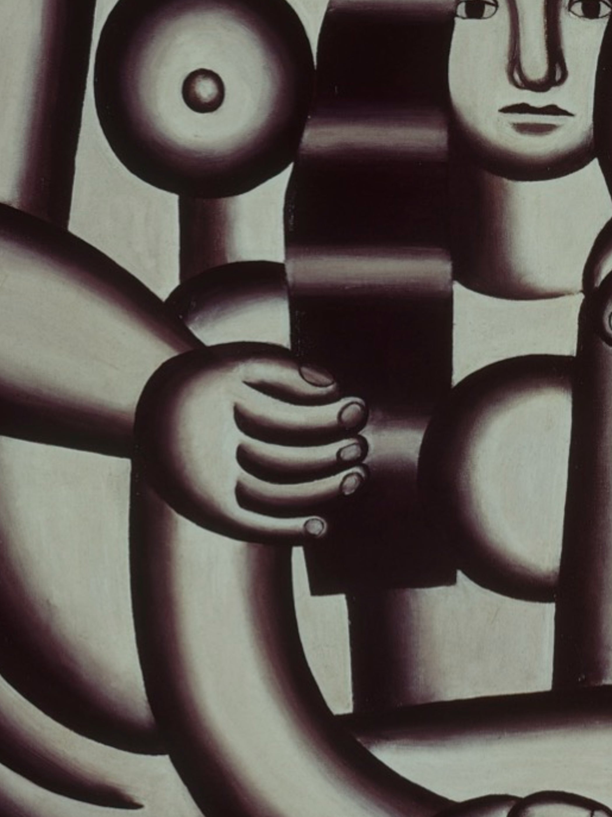 Fernand Leger - Two figures, naked on red bottom