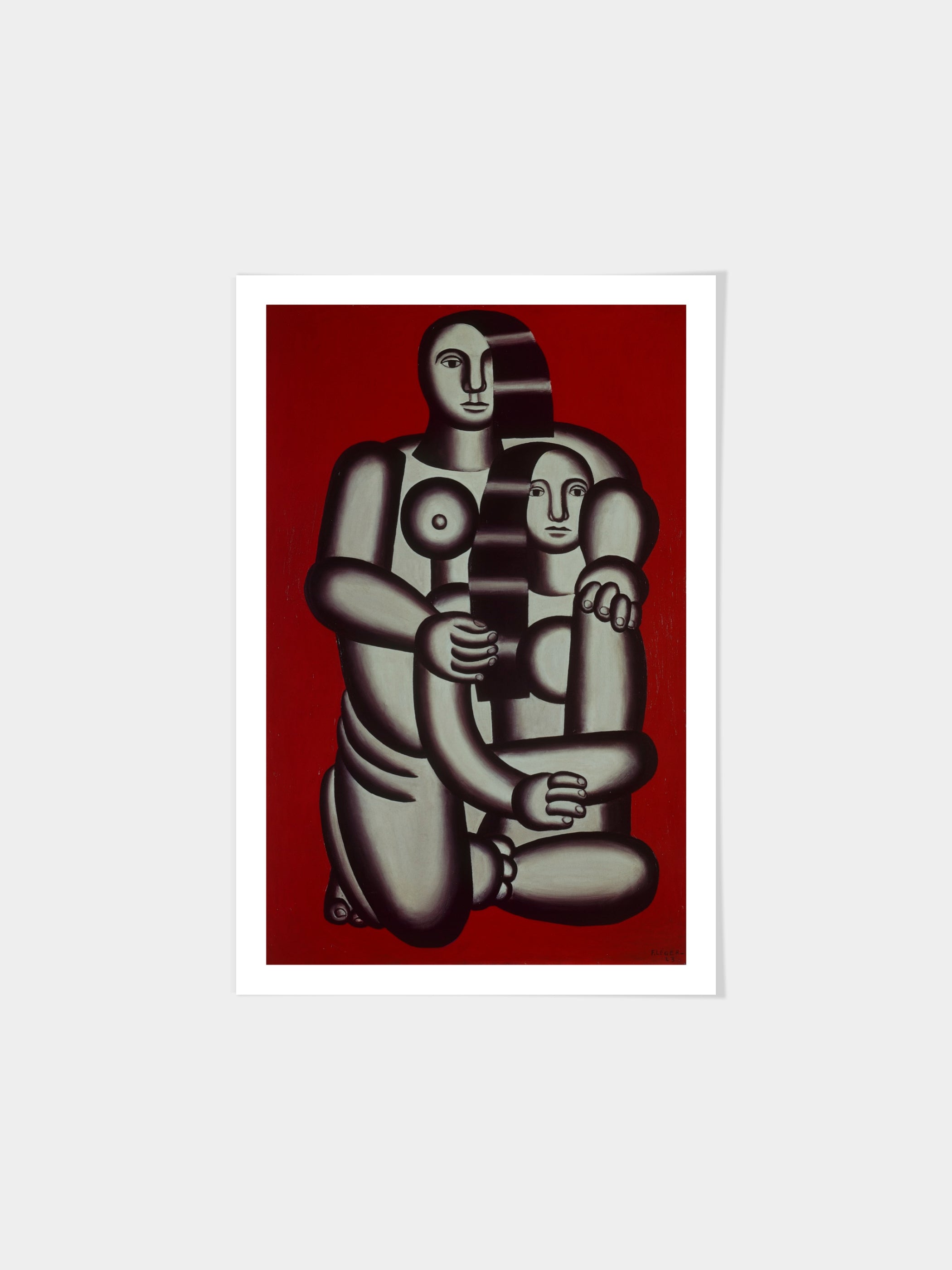 Fernand Leger - Two figures, naked on red bottom