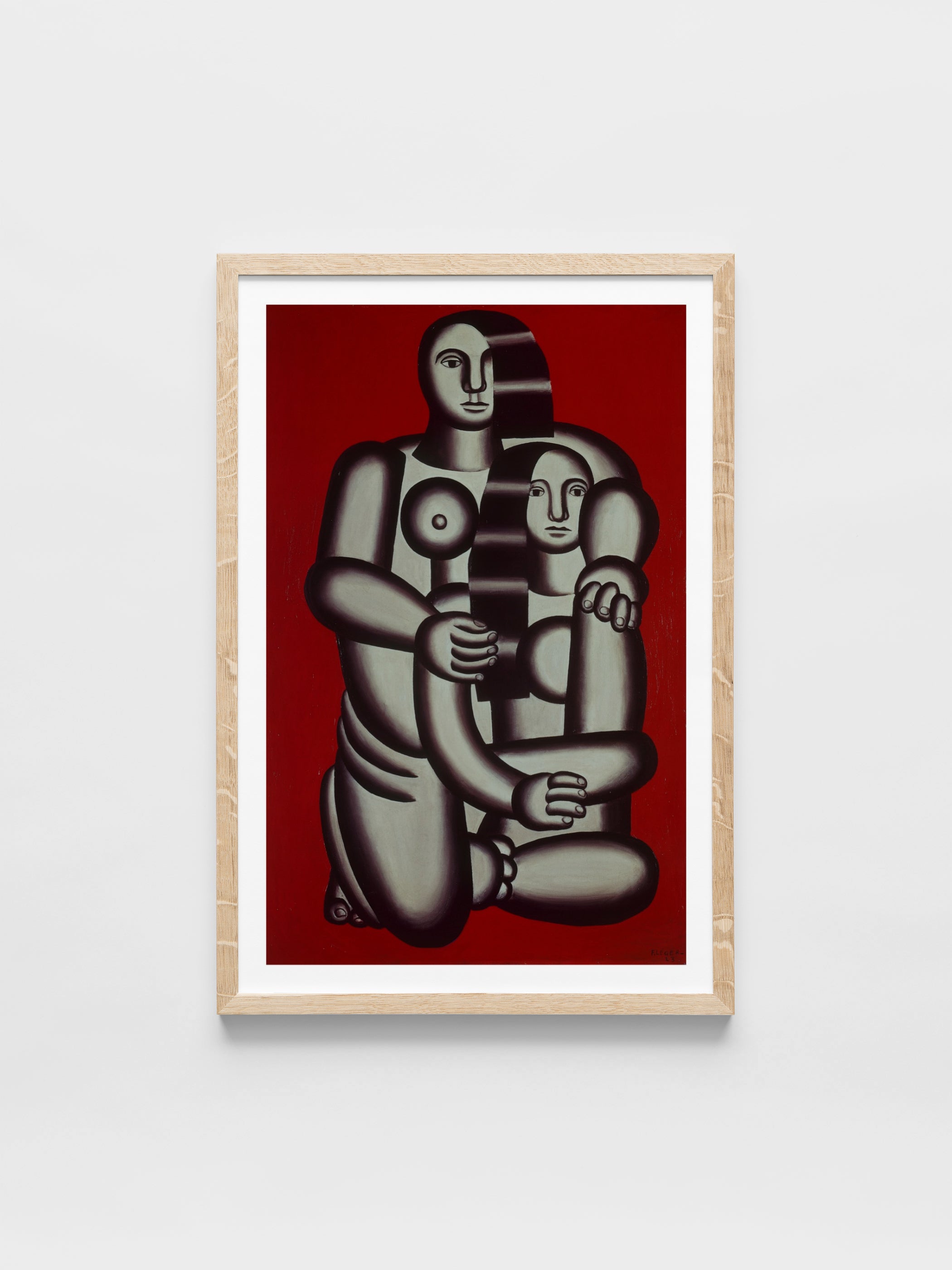 Fernand Leger - Two figures, naked on red bottom