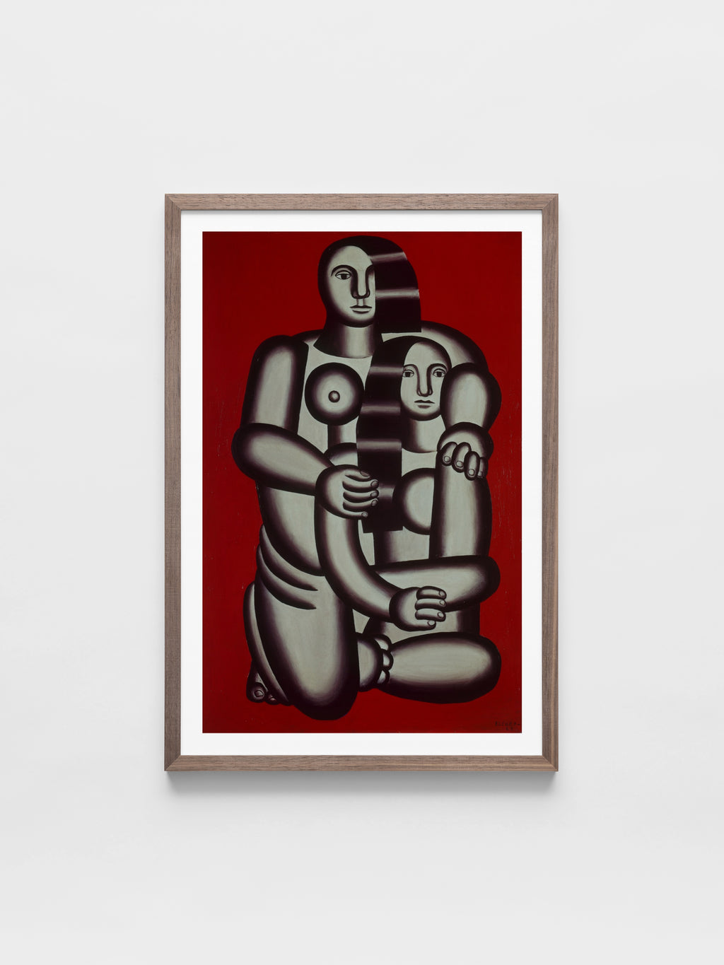Fernand Leger - Two figures, naked on red bottom