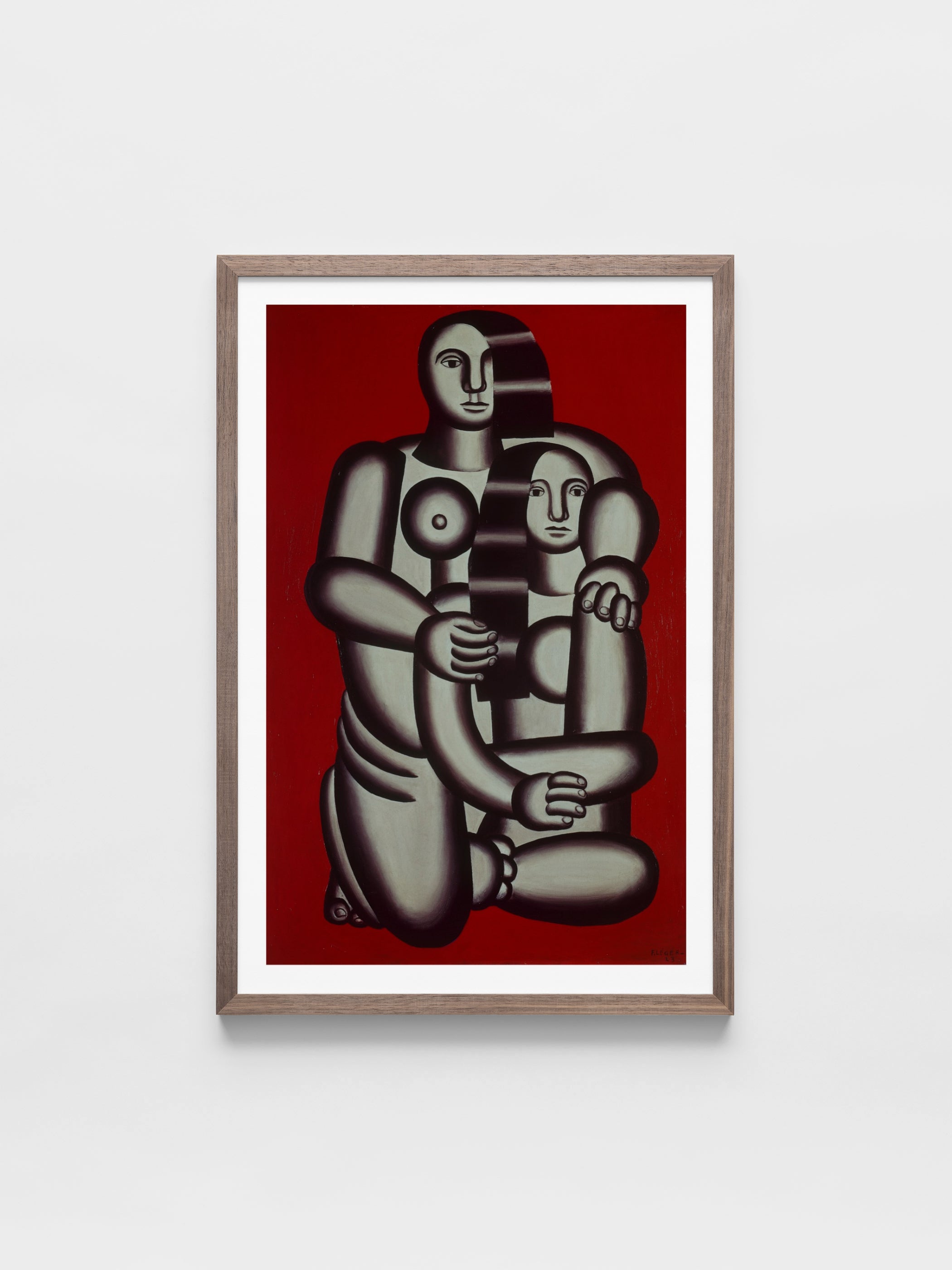 Fernand Leger - Two figures, naked on red bottom