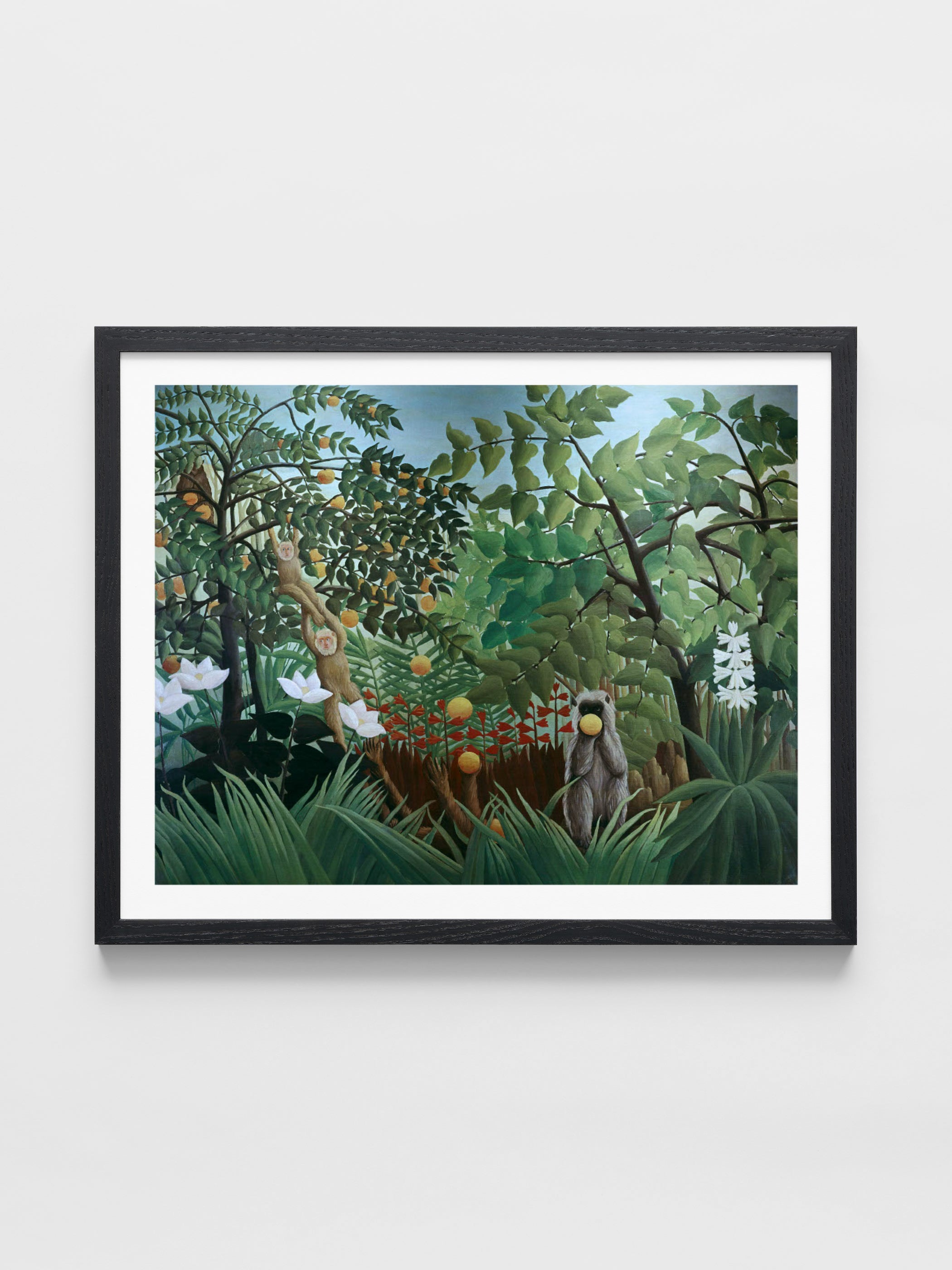 Henri J.F. Rousseau - Exotic Landscape with monkey playing, 1910 (oil on canvas)