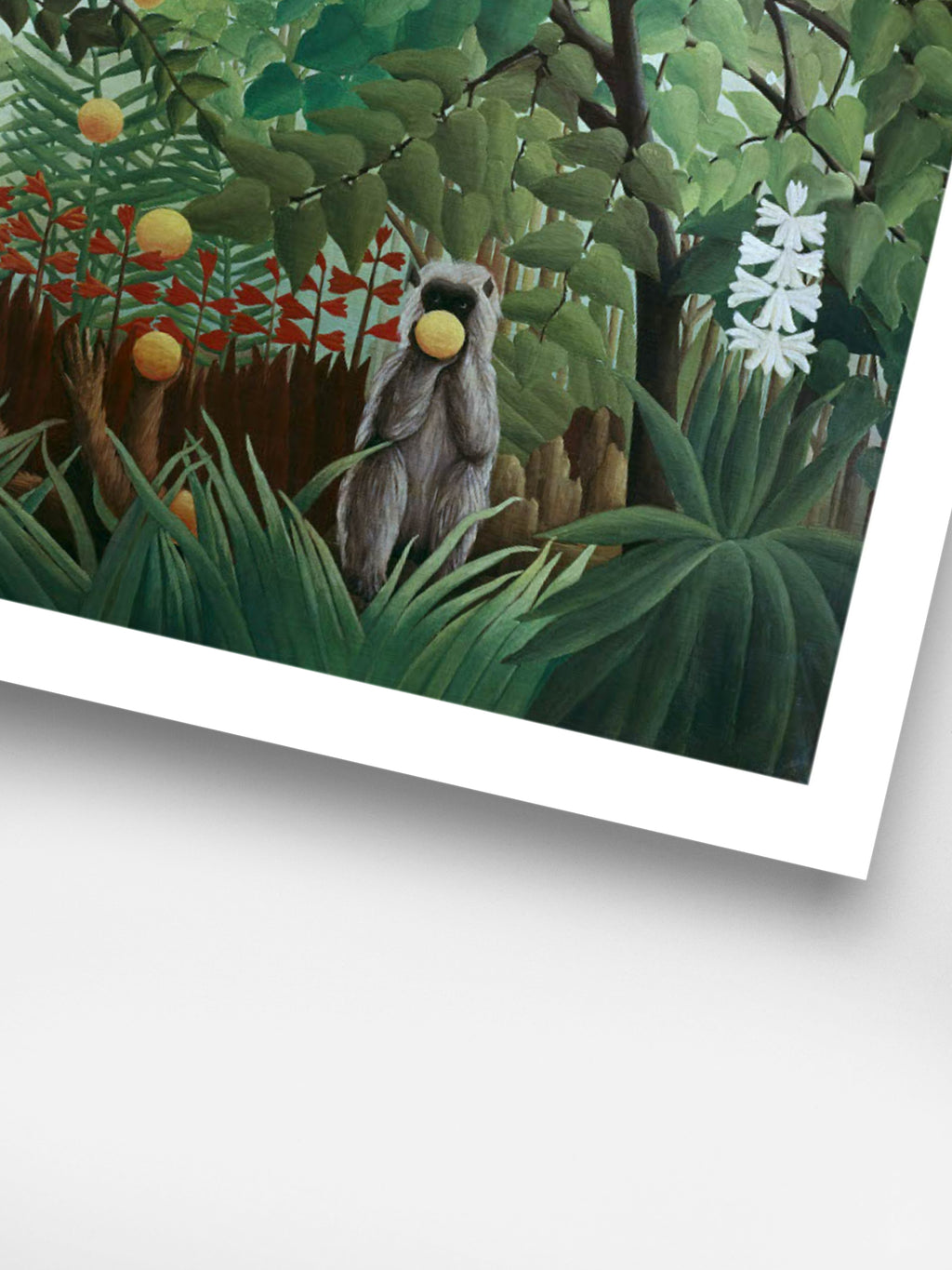 Henri J.F. Rousseau - Exotic Landscape with monkey playing, 1910 (oil on canvas)