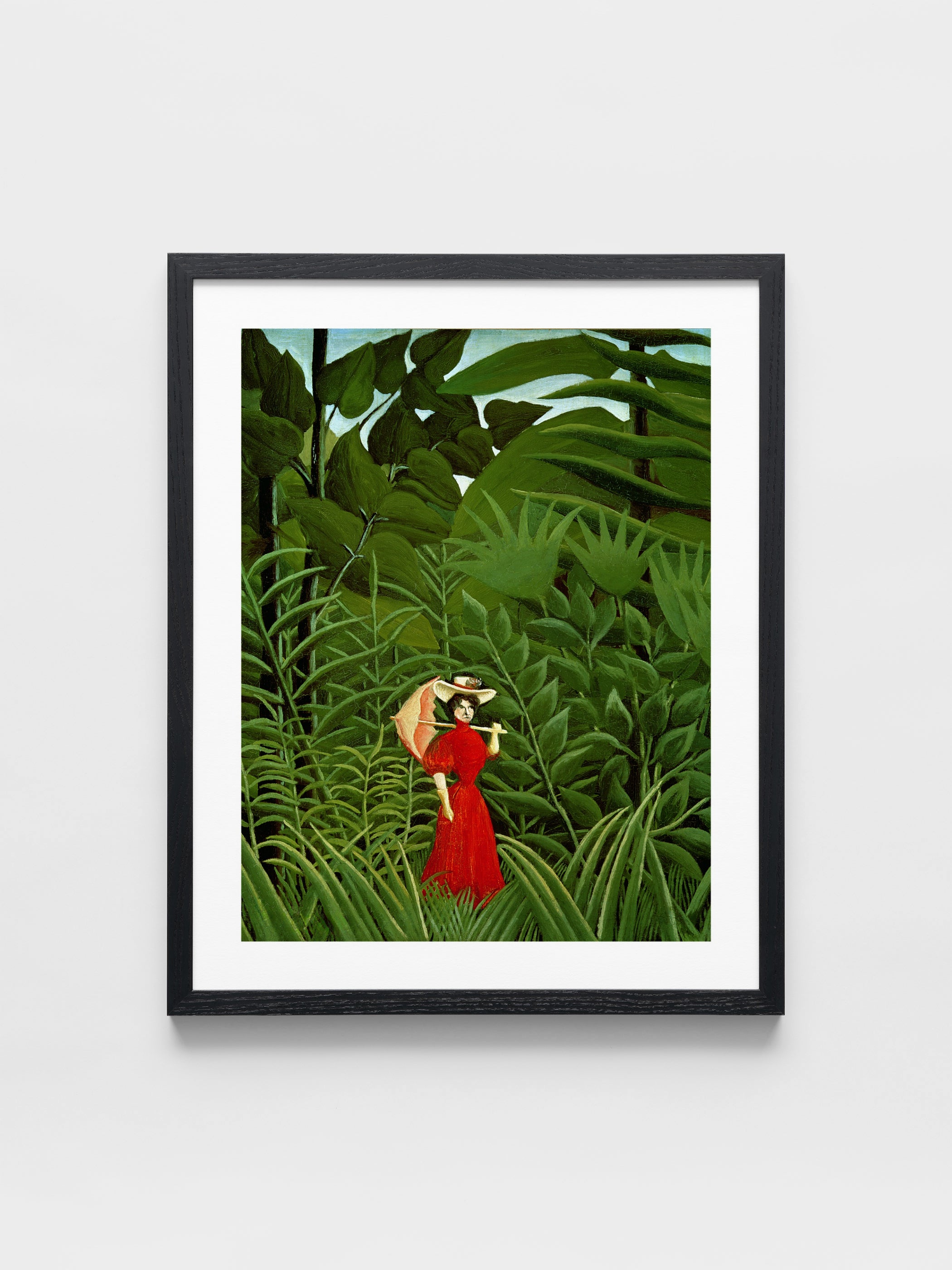 Henri J.F. Rousseau - Woman in Red in the Forest