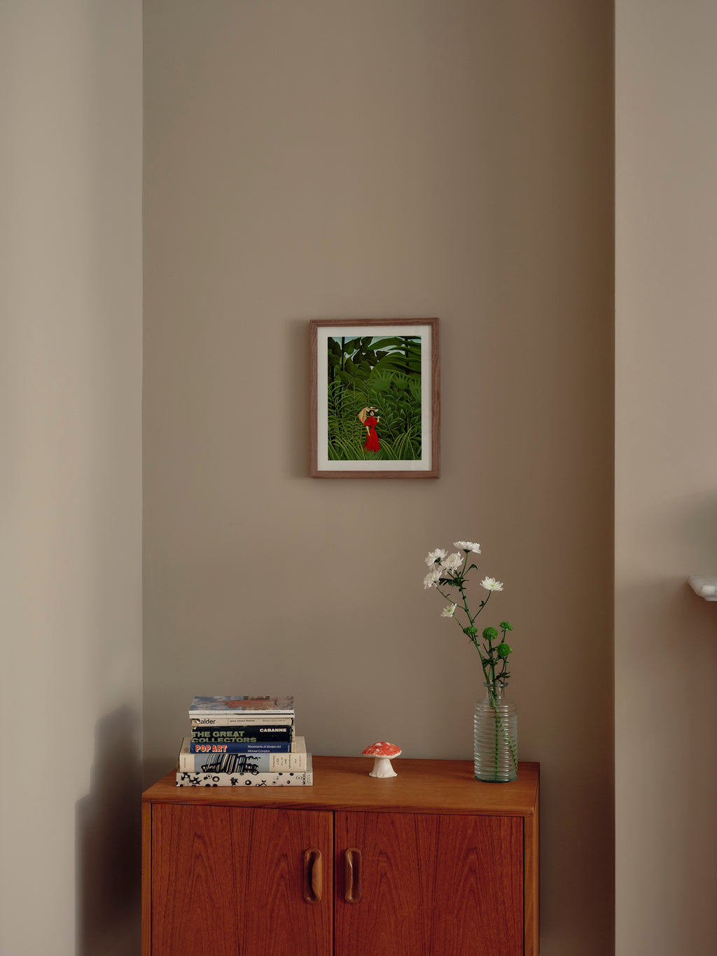 Woman in Red in the Forest