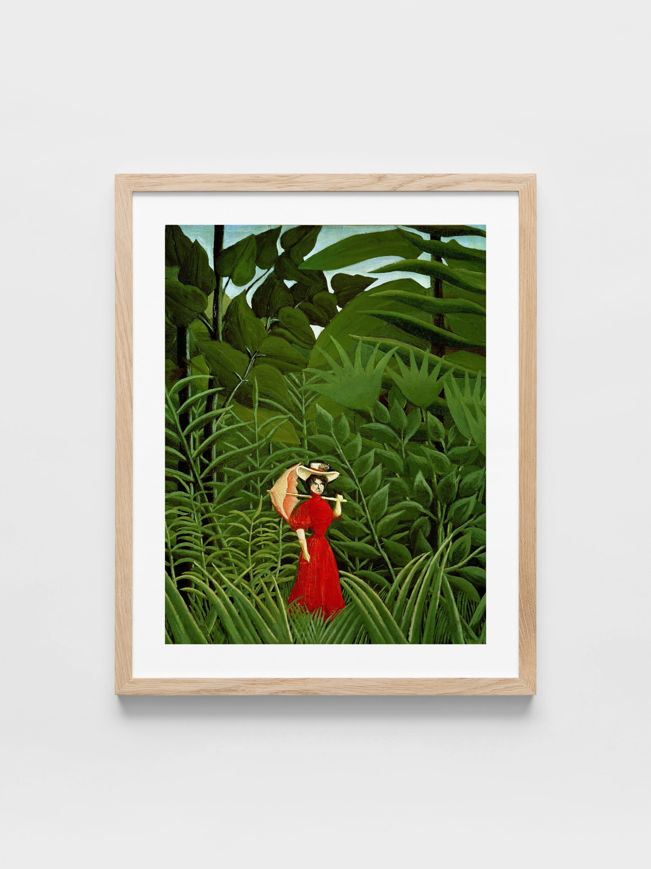 Henri J.F. Rousseau - Woman in Red in the Forest